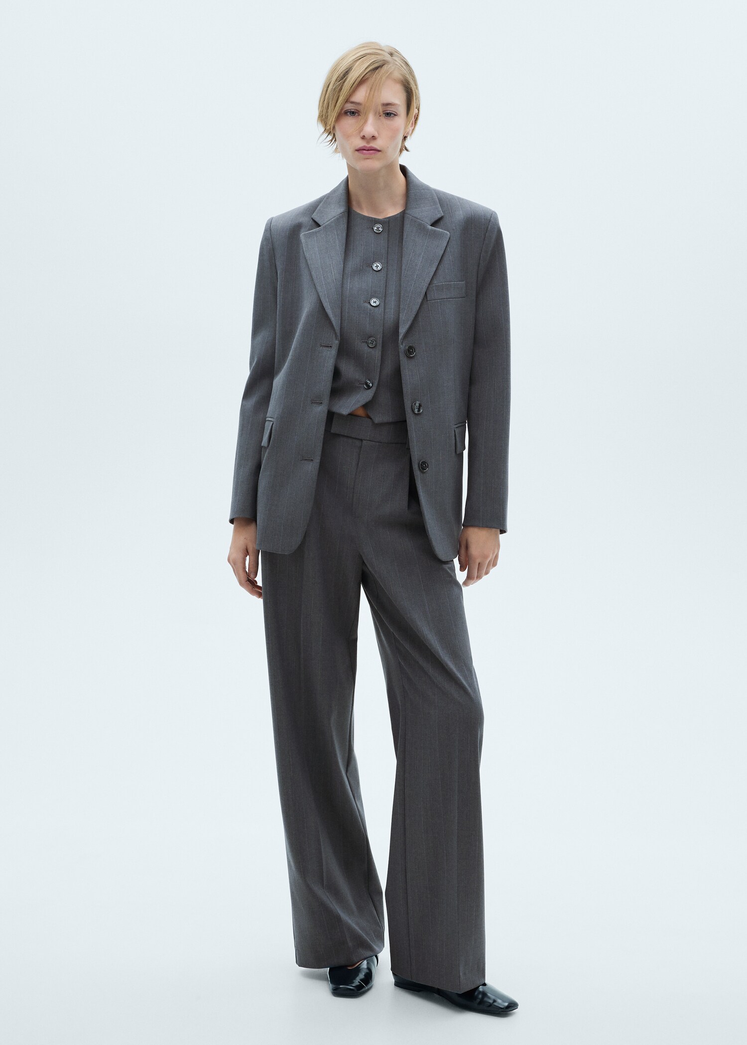 Pinstripe suit jacket - General plane