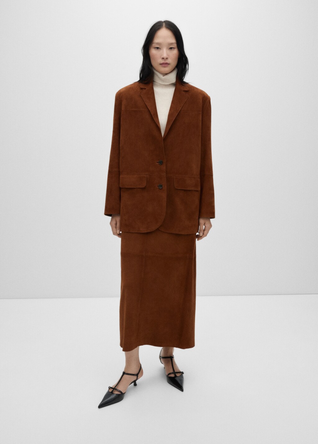 100 suede skirt with slit Women MANGO Vietnam