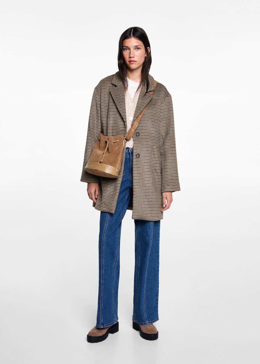 Houndstooth coat - Teen | MANGO USA Houndstooth coat - Teen | MANGO USA