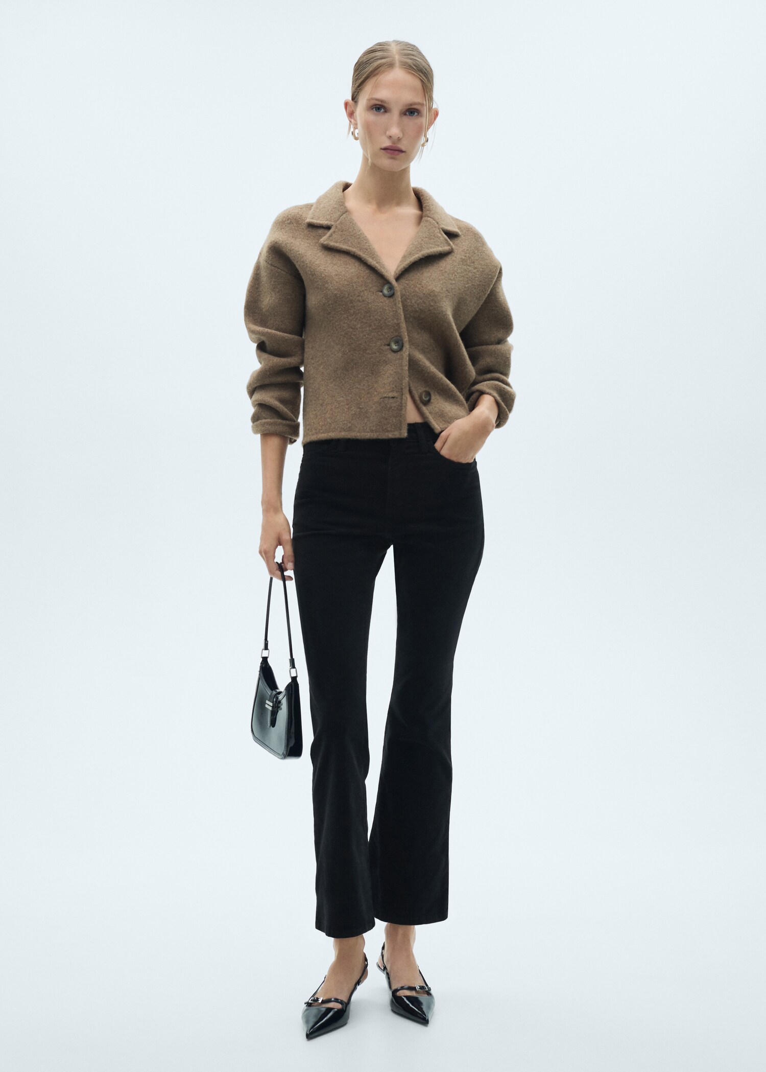Jean Sienna flare crop velours côtelé - Plan général