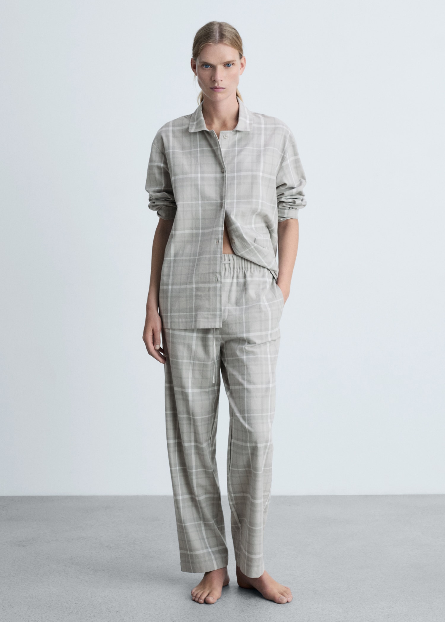 Pantalon pyjama flanelle carreaux Femme MANGO France (La Réunion)