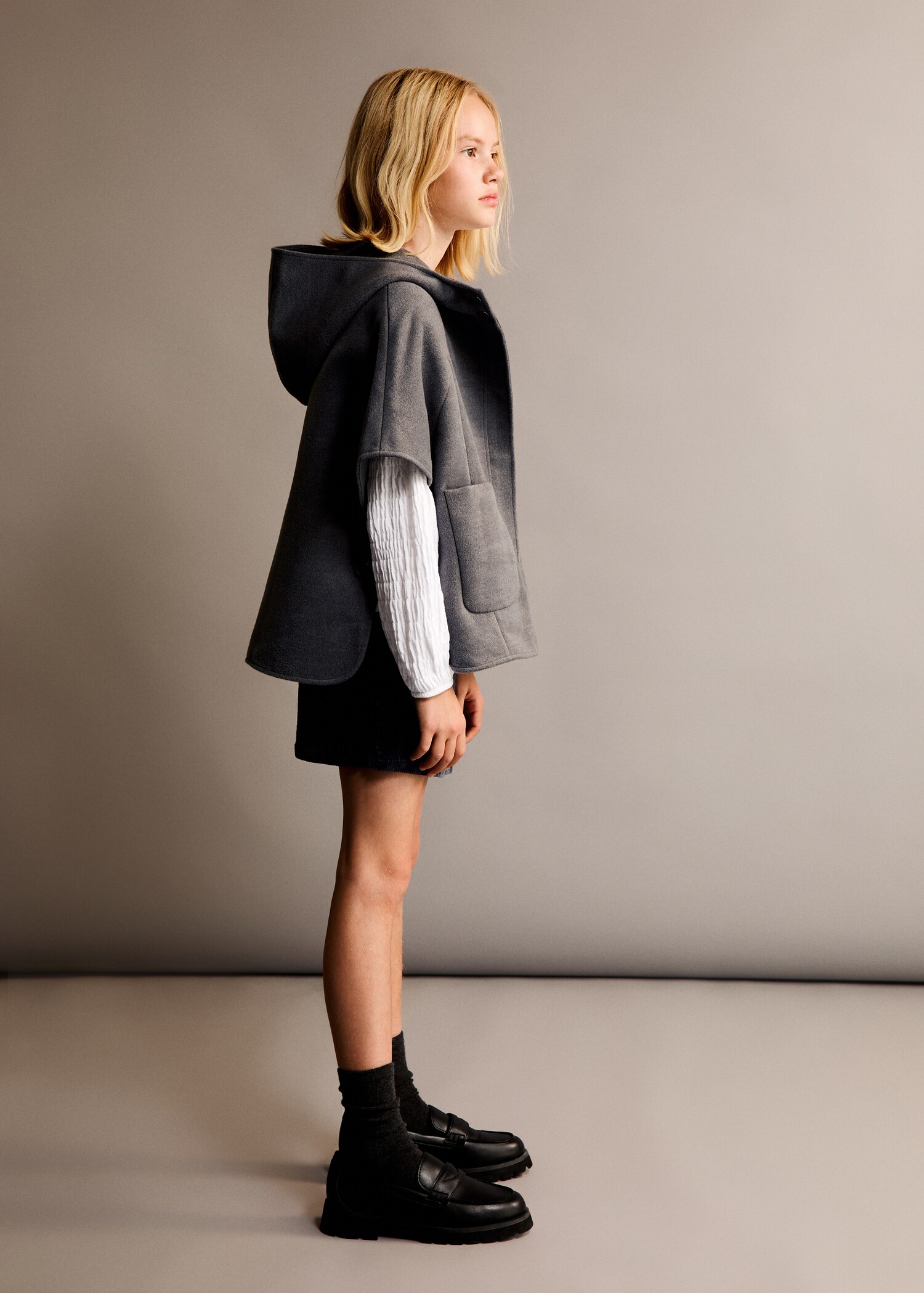 Veste style cape boutons - Plan général