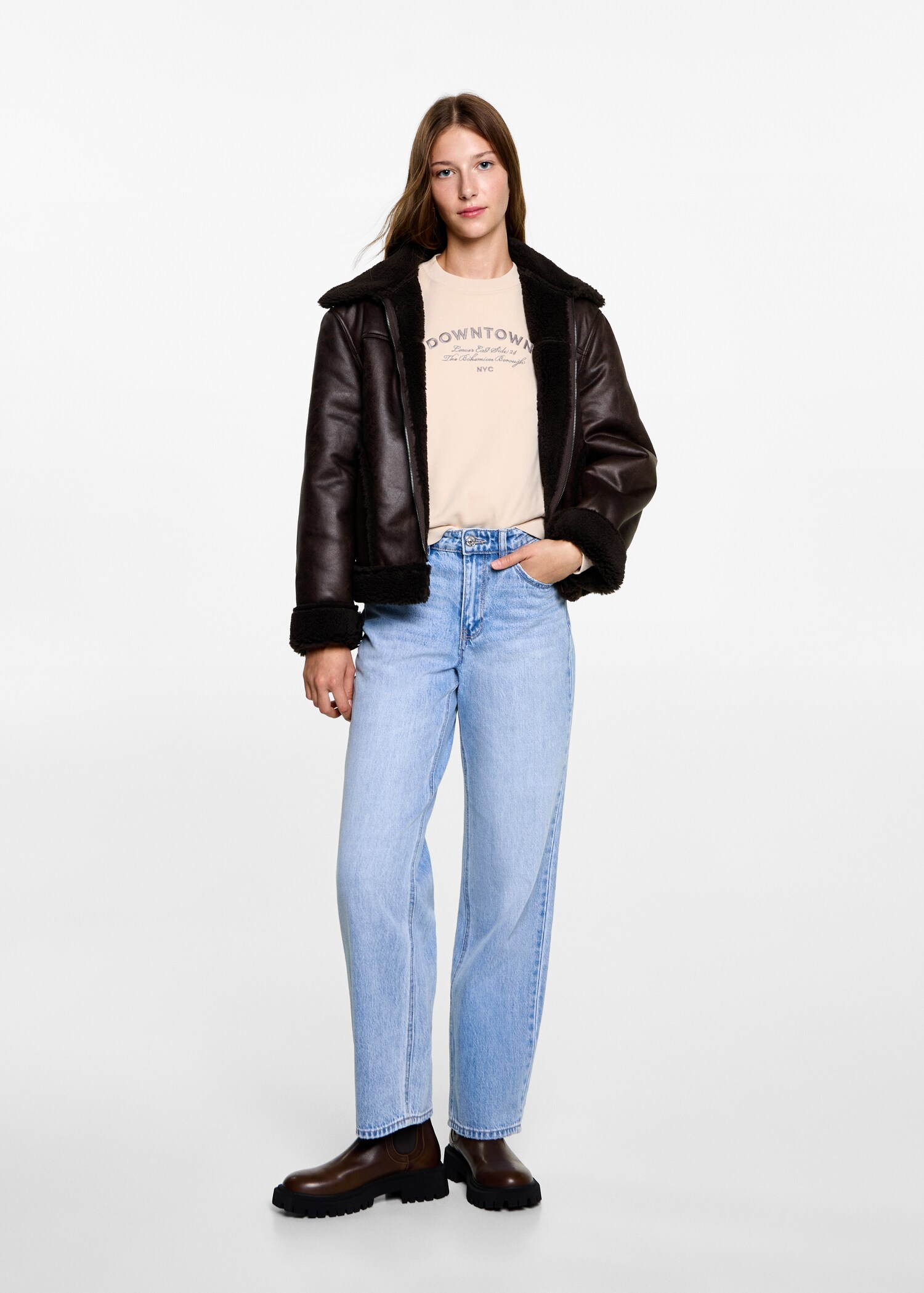 Embroidered detail cotton sweatshirt - General plane
