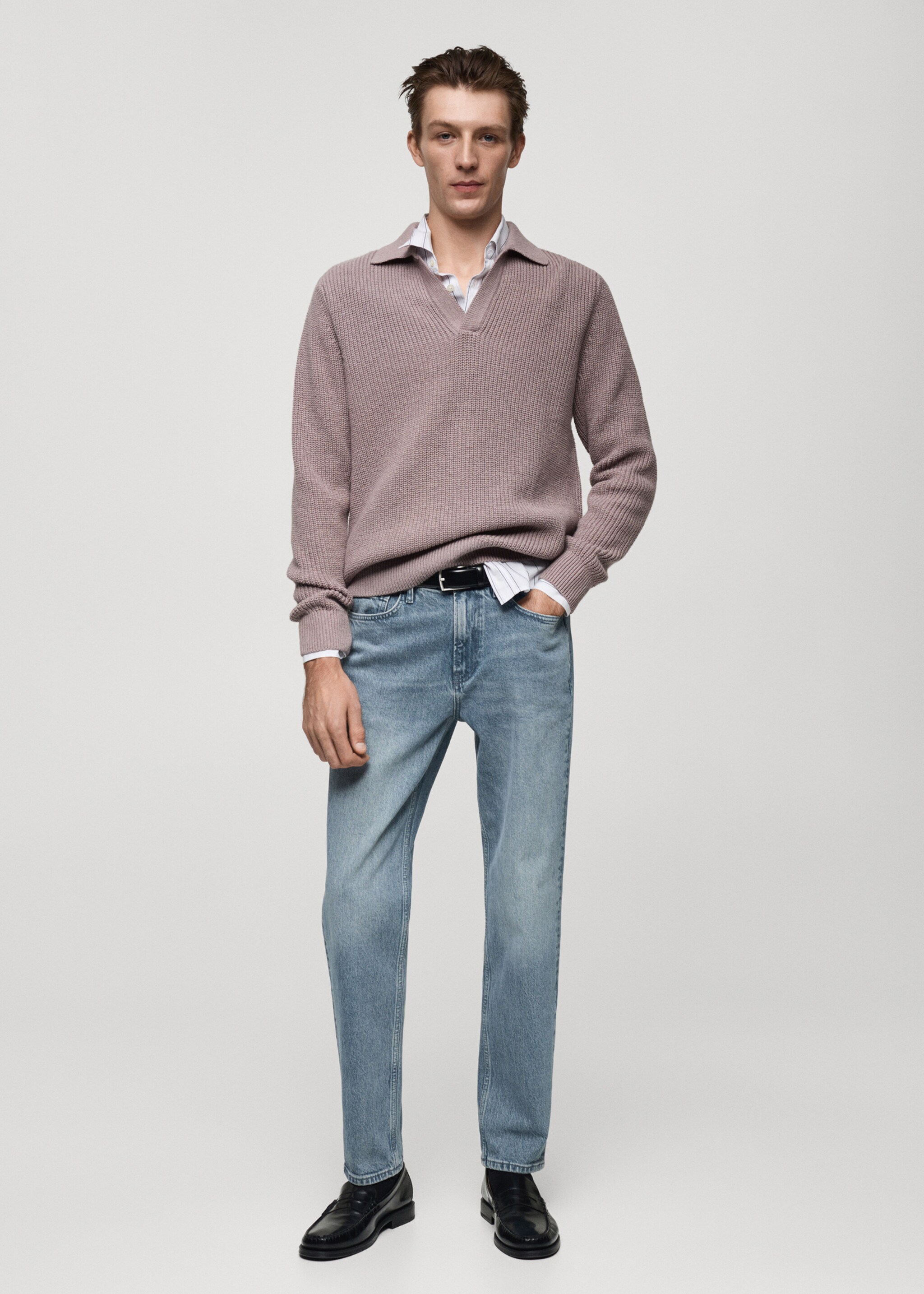 Regular-fit jeans with distressed effect - General plane