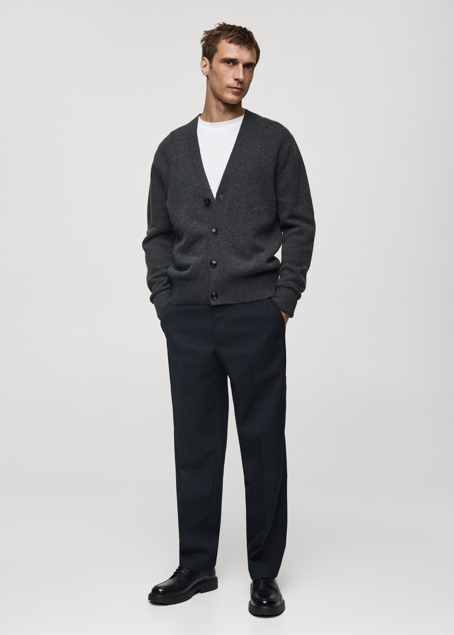 Cardigan laine maille moyenne - Plan général