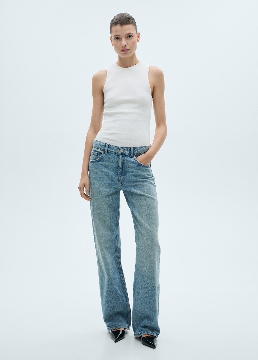 Ribbed cotton top - image 2