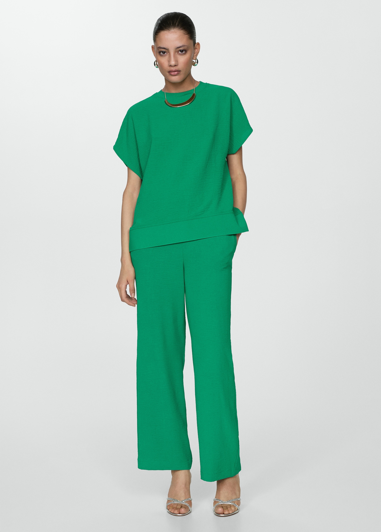 Camiseta manga corta fluida