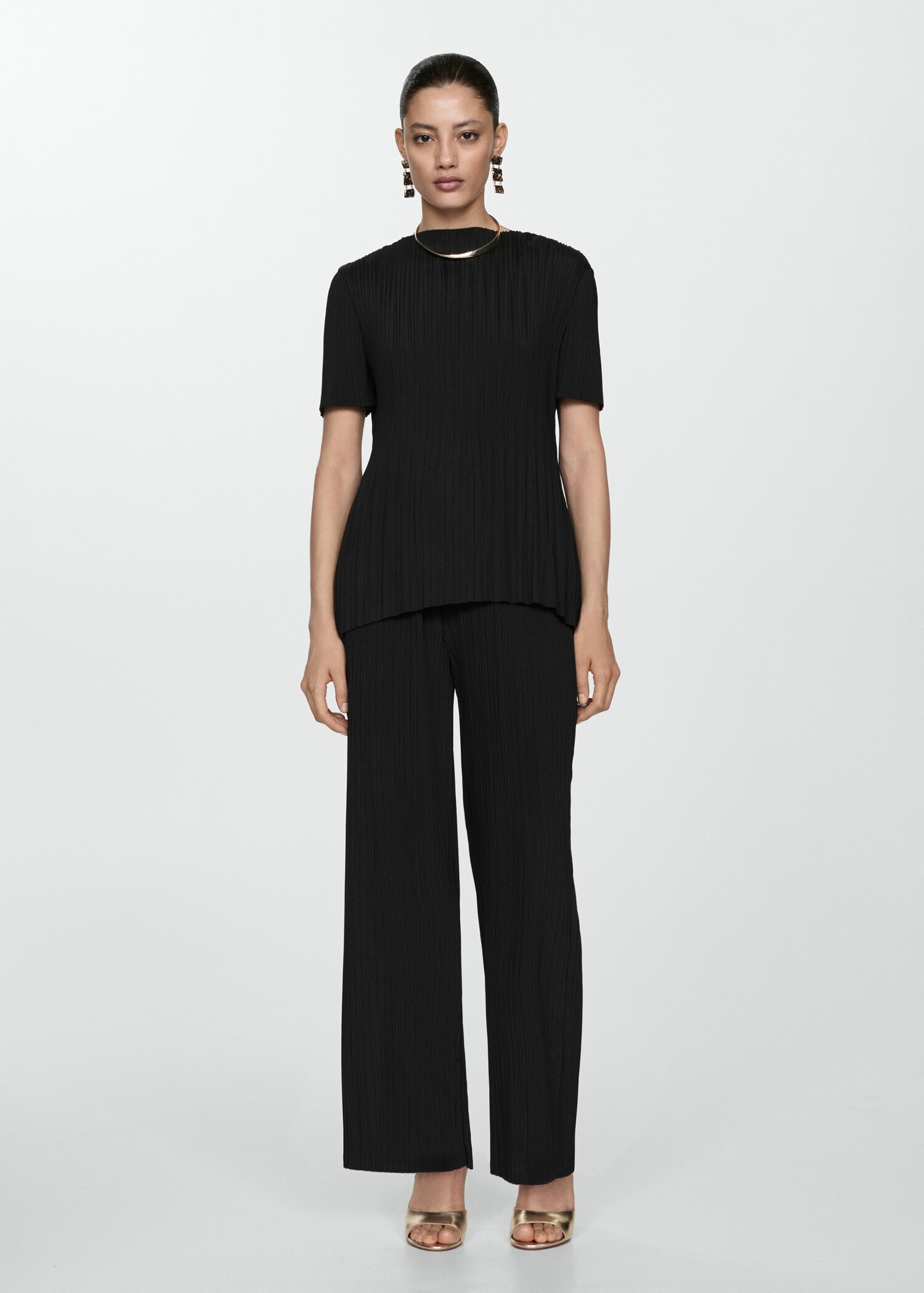 Fluid pleated trousers - General plane