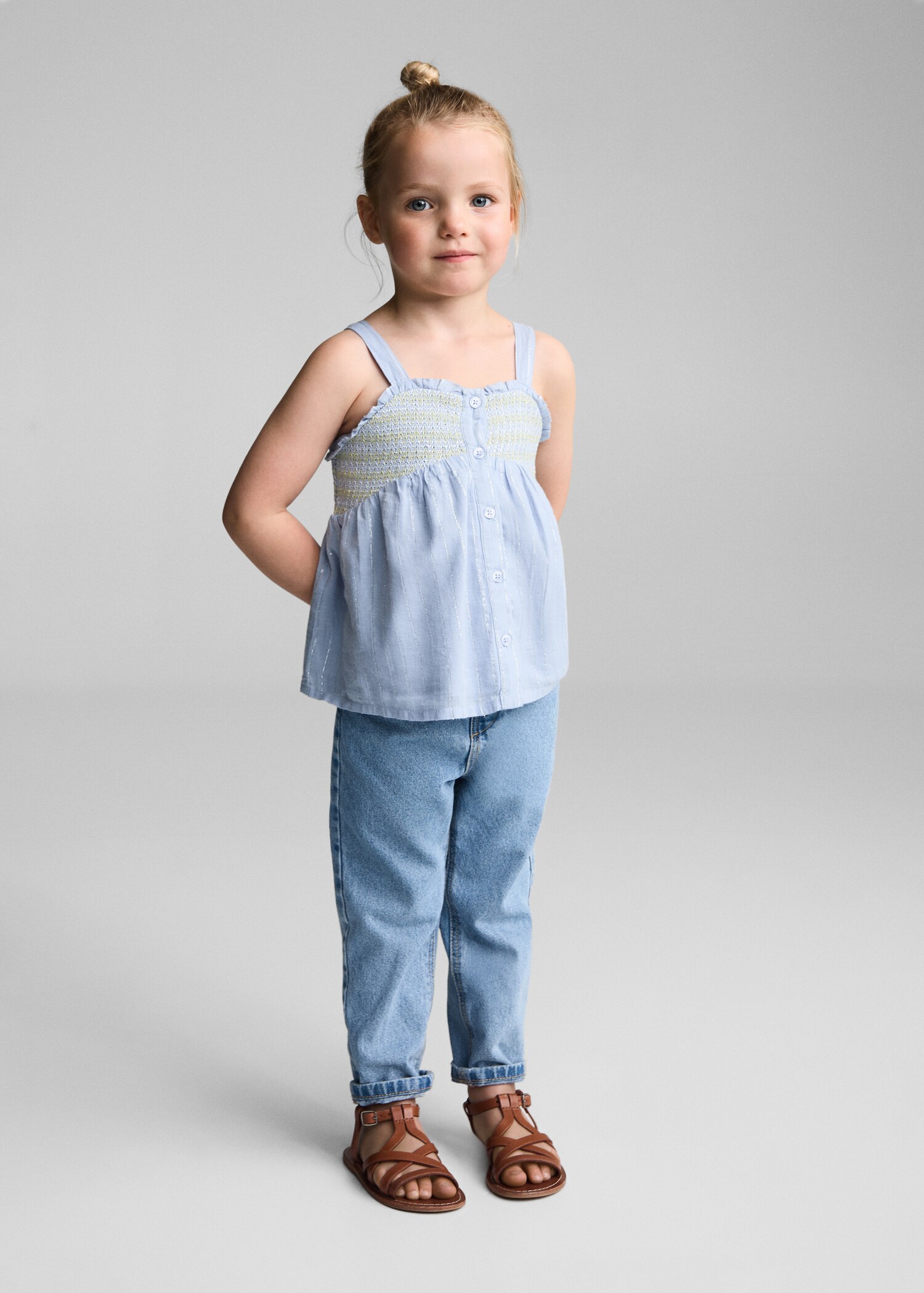 Embroidered cotton blouse - General plane