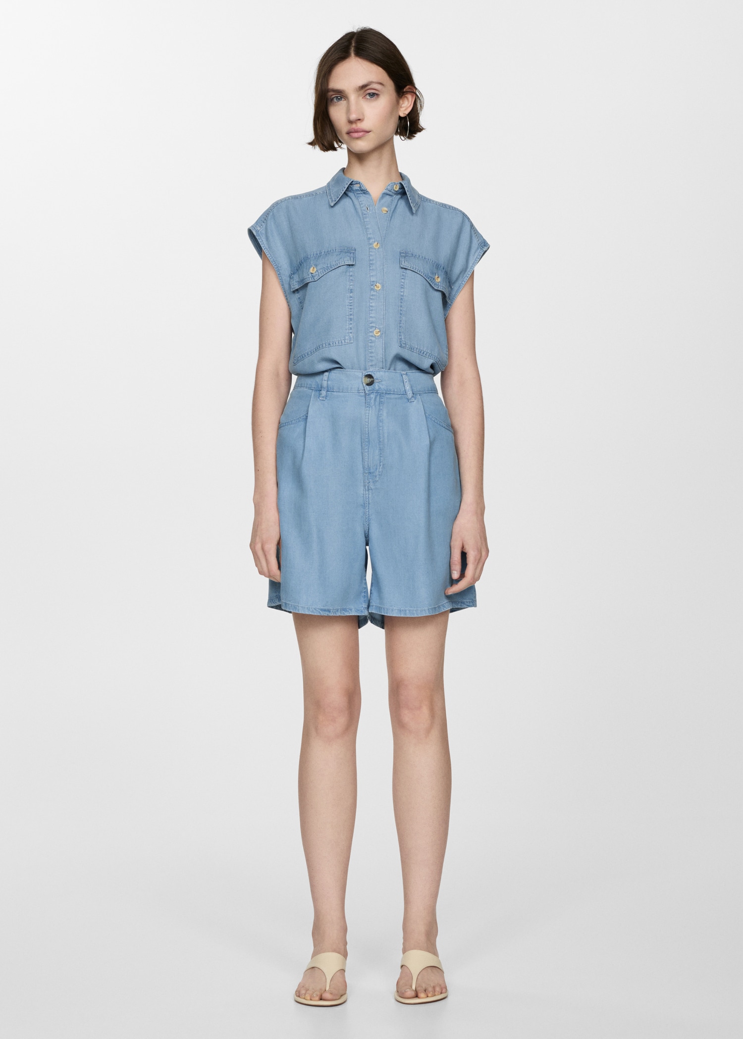 Lyocell sleeveless shirt - General plane