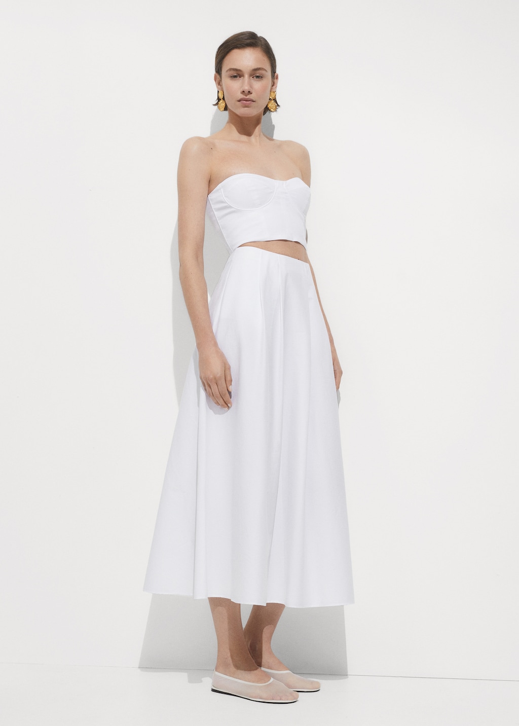 Long flared skirt