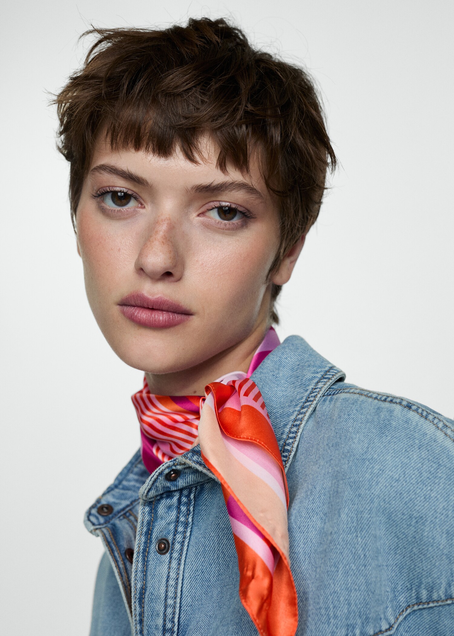 Striped printed scarf - General plane