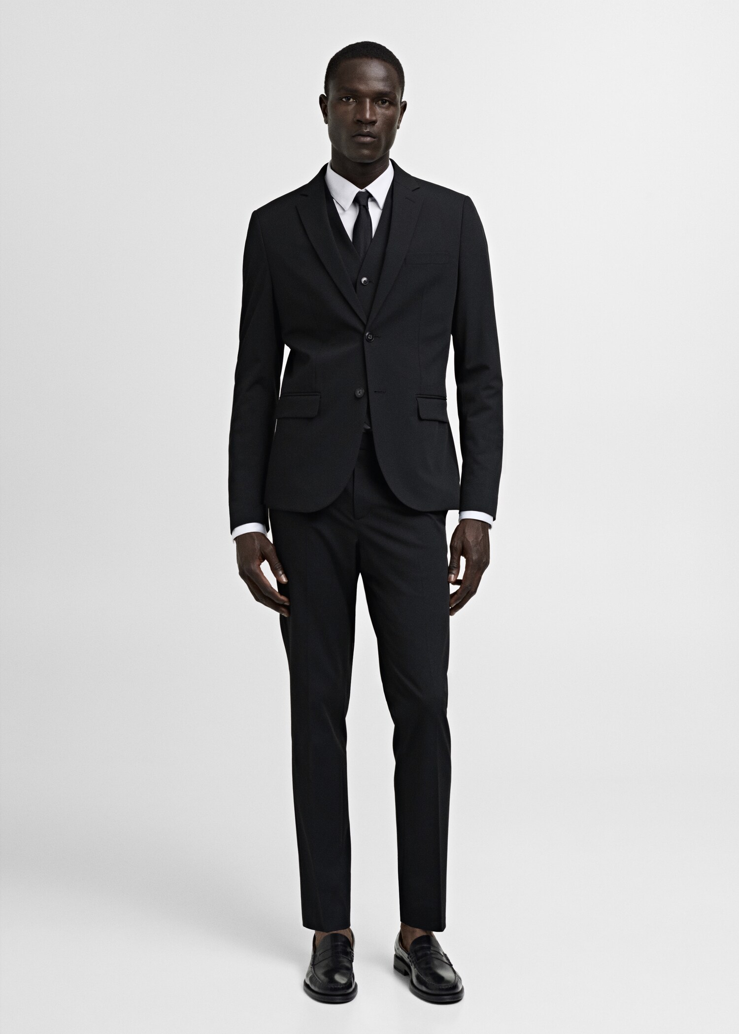 Super slim-fit suit jacket in stretch fabric - General plane