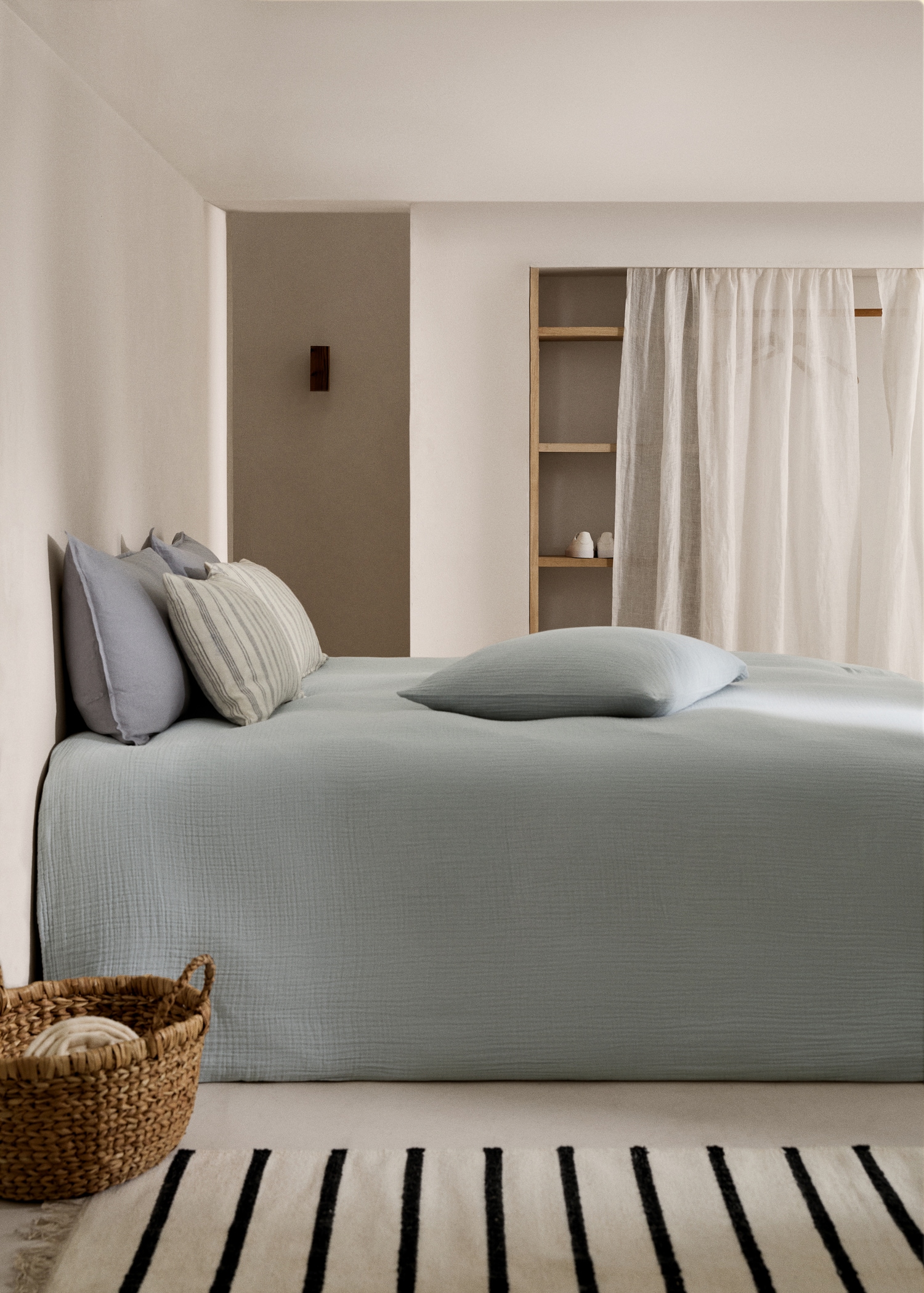 Housse de couette gaze coton lit 180/200 cm - Plan général