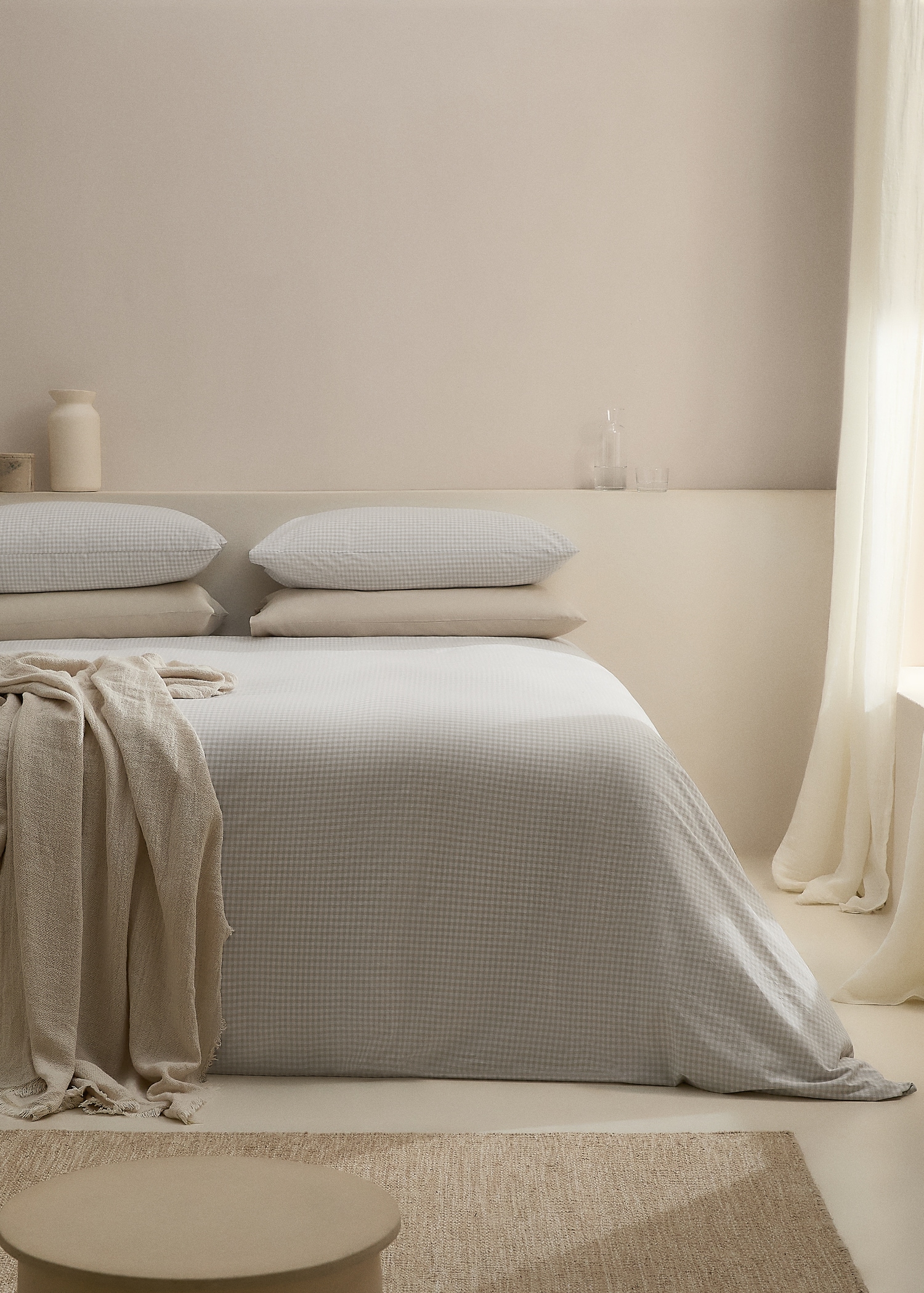 Funda nórdica algodón vichy Cama 150/160cm - Plano general