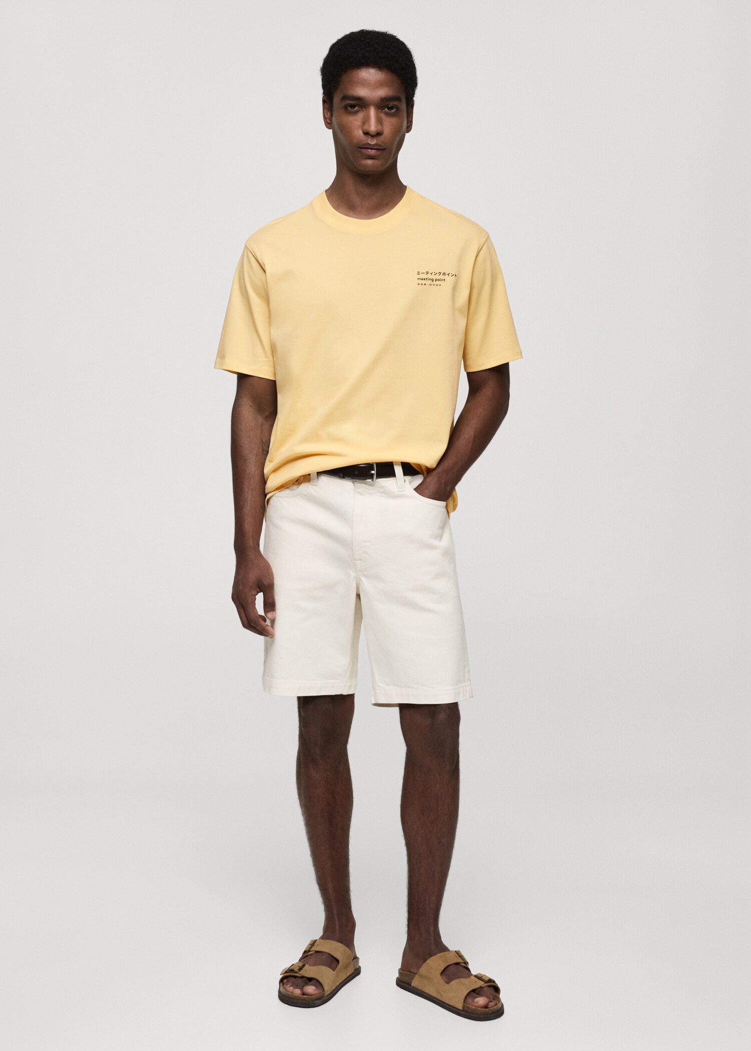 Printed cotton-blend T-shirt - General plane