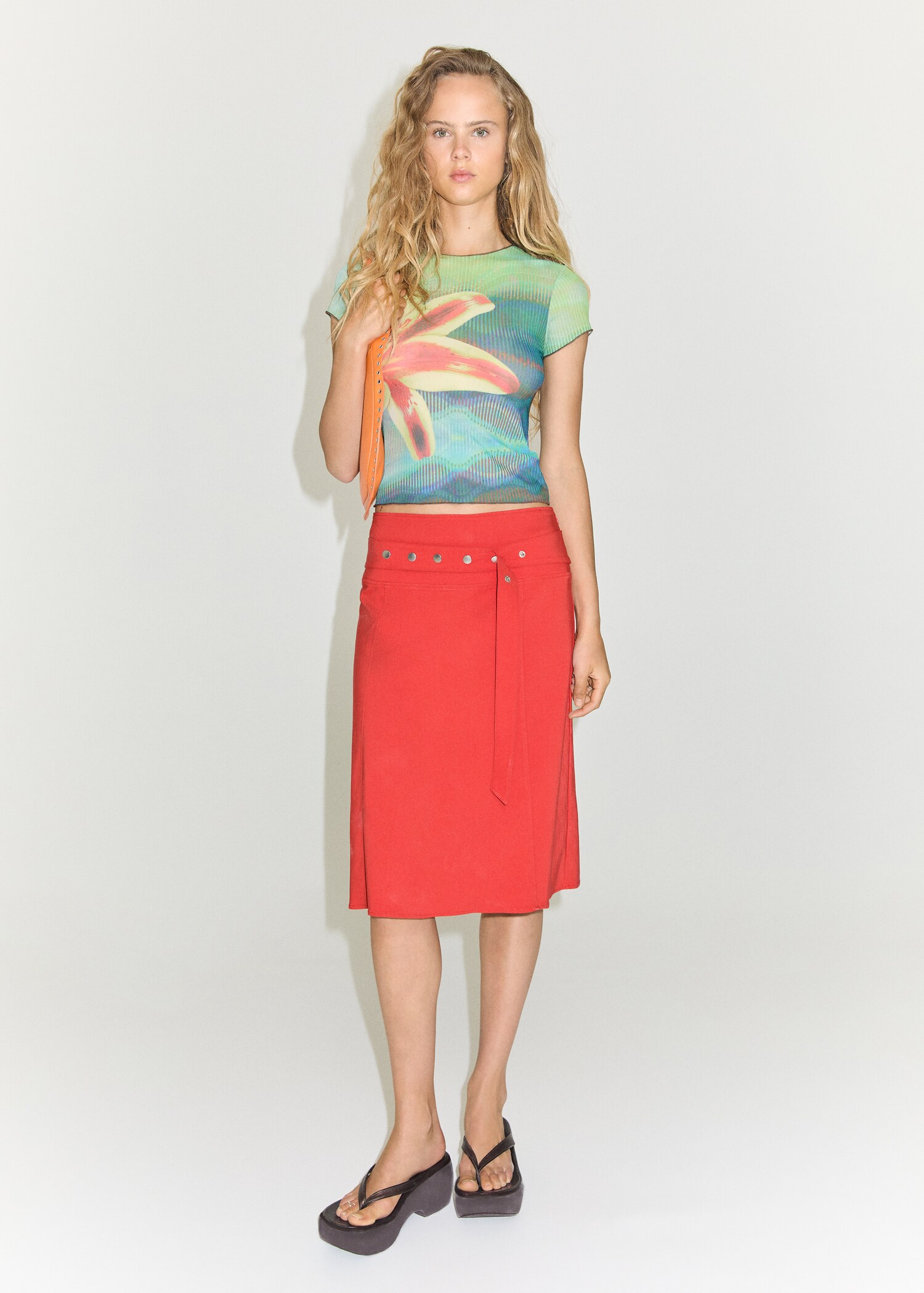 Printed flower T-shirt - General plane