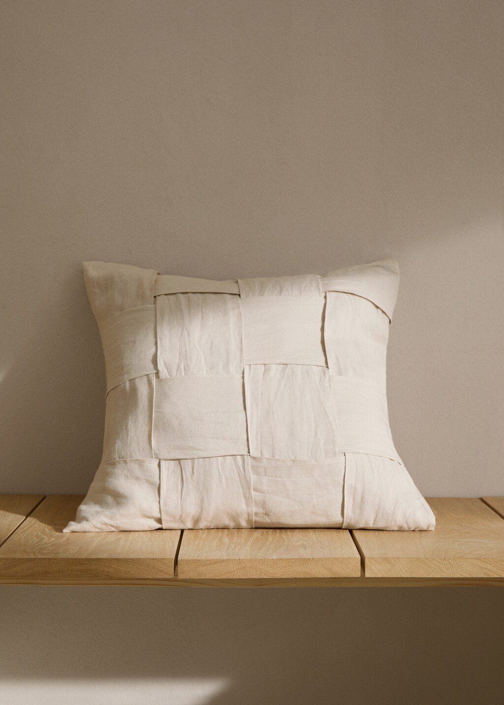 Linen braided cushion cover Home MANGO USA