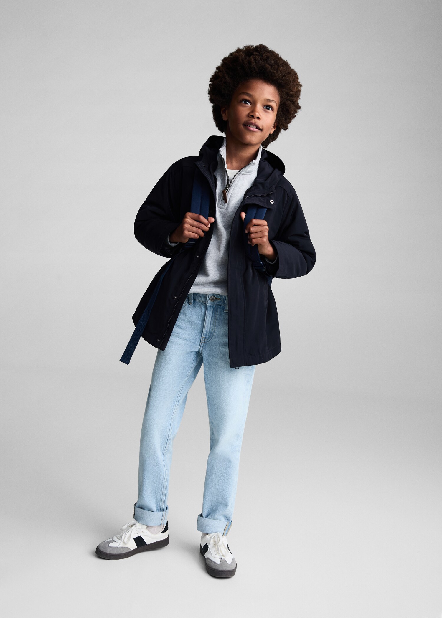 Anorak imperméable à capuche - Plan général
