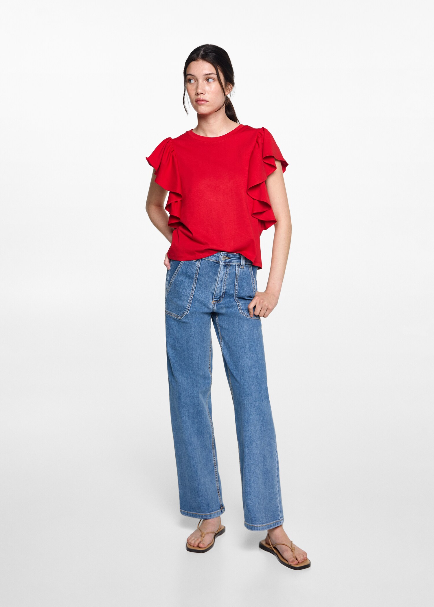 Frills cotton t-shirt - General plane