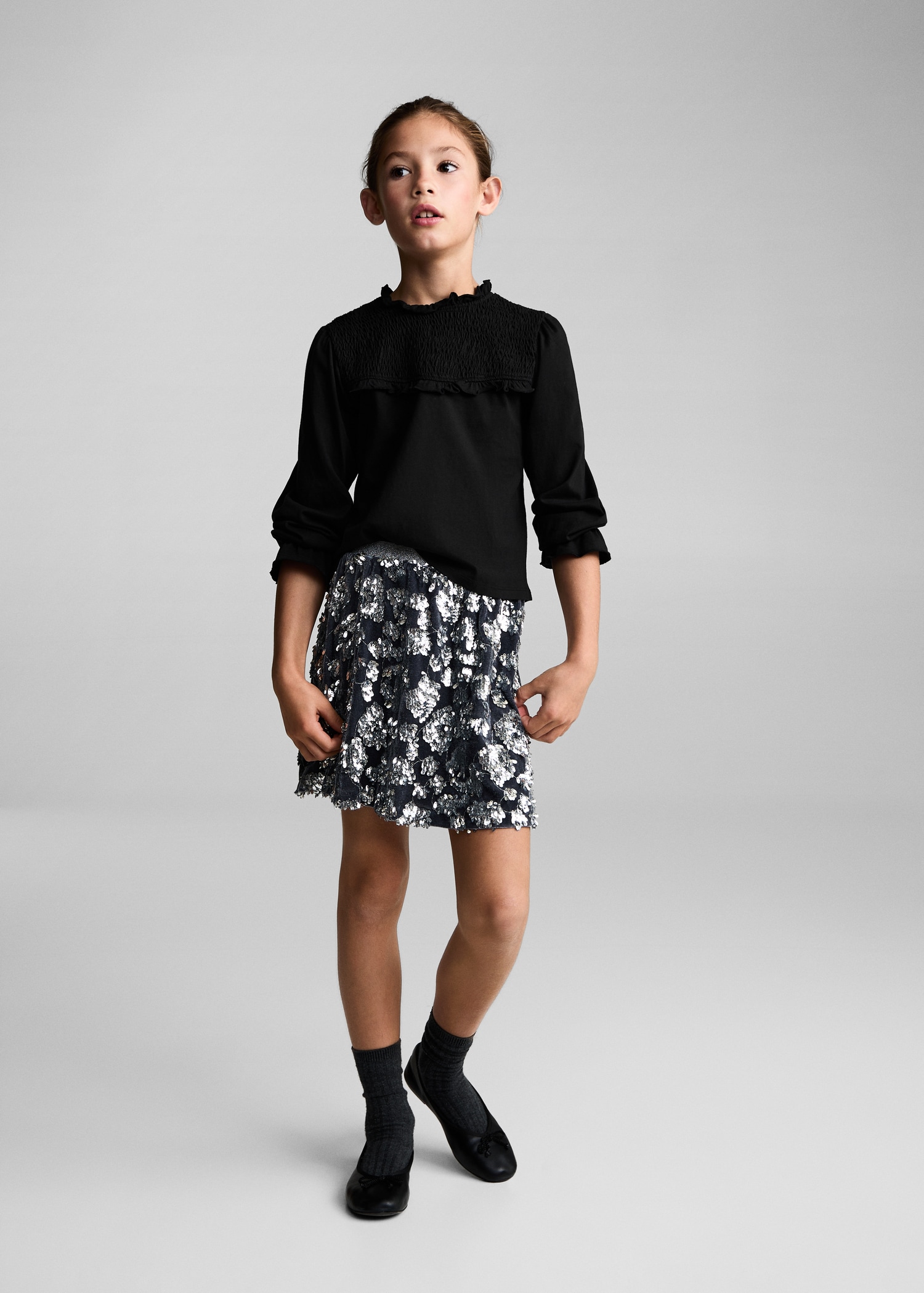 T-shirt with gathered details - General plane
