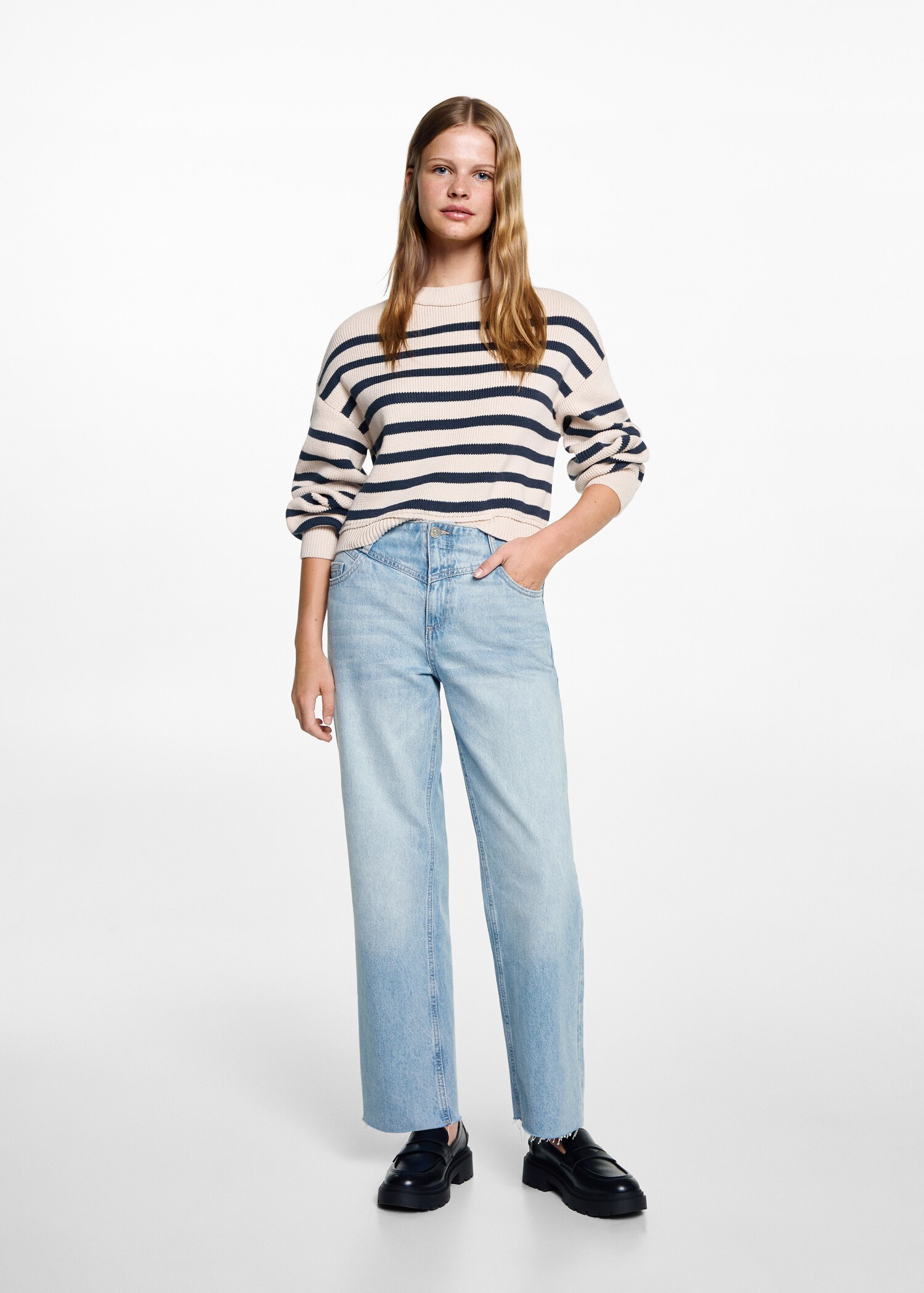 Jeans culotte costura - Plano general
