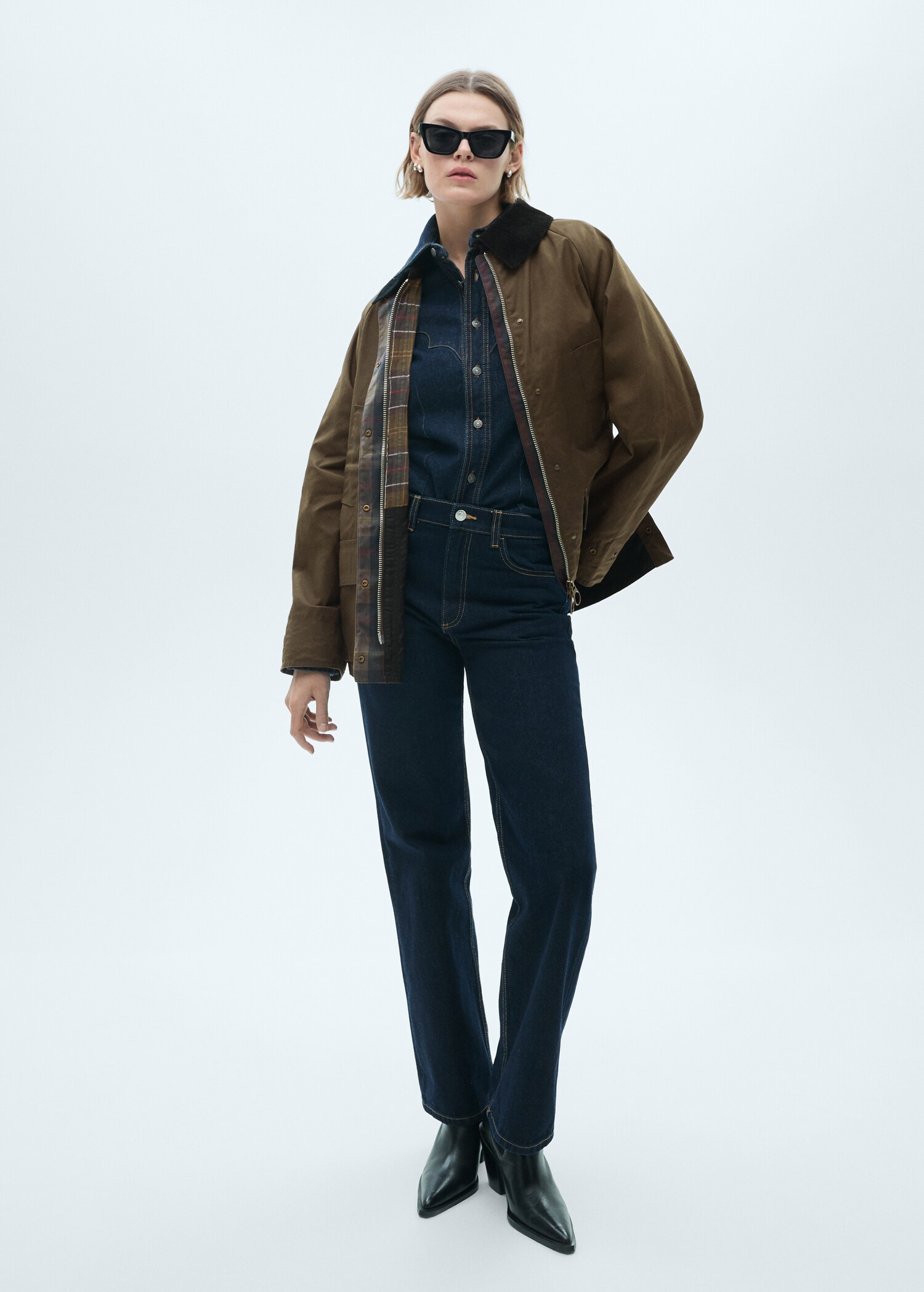 Parka efecto encerado corta - Plano general