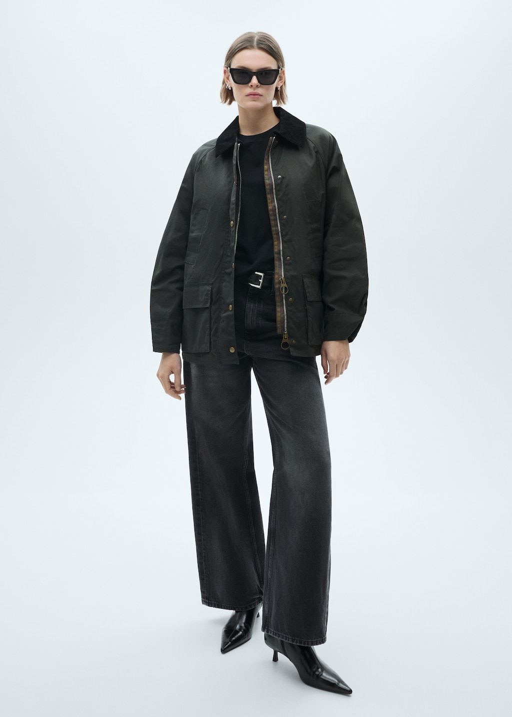 Black short parka womens sales