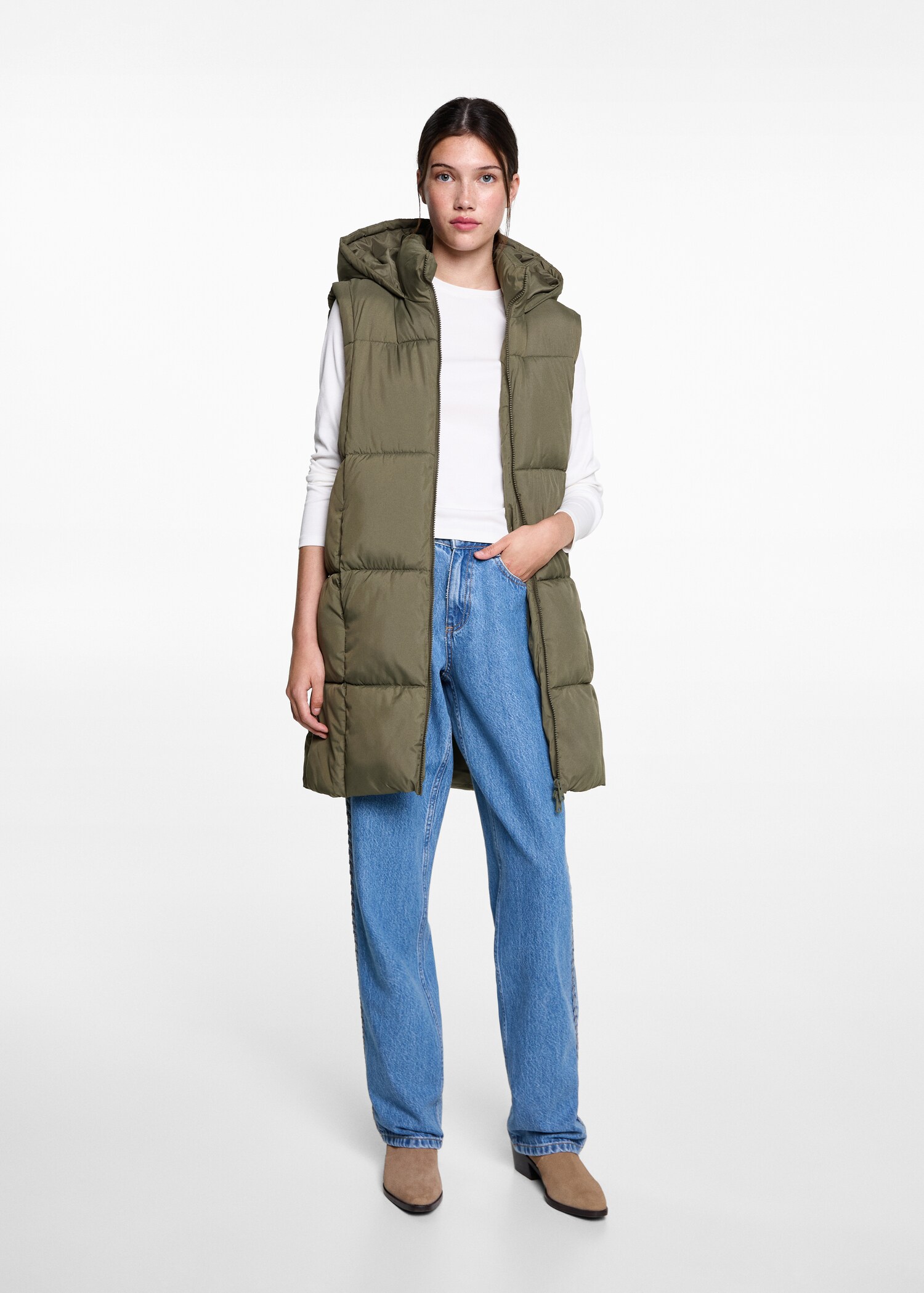 Gilet matelassé à capuche - Plan général