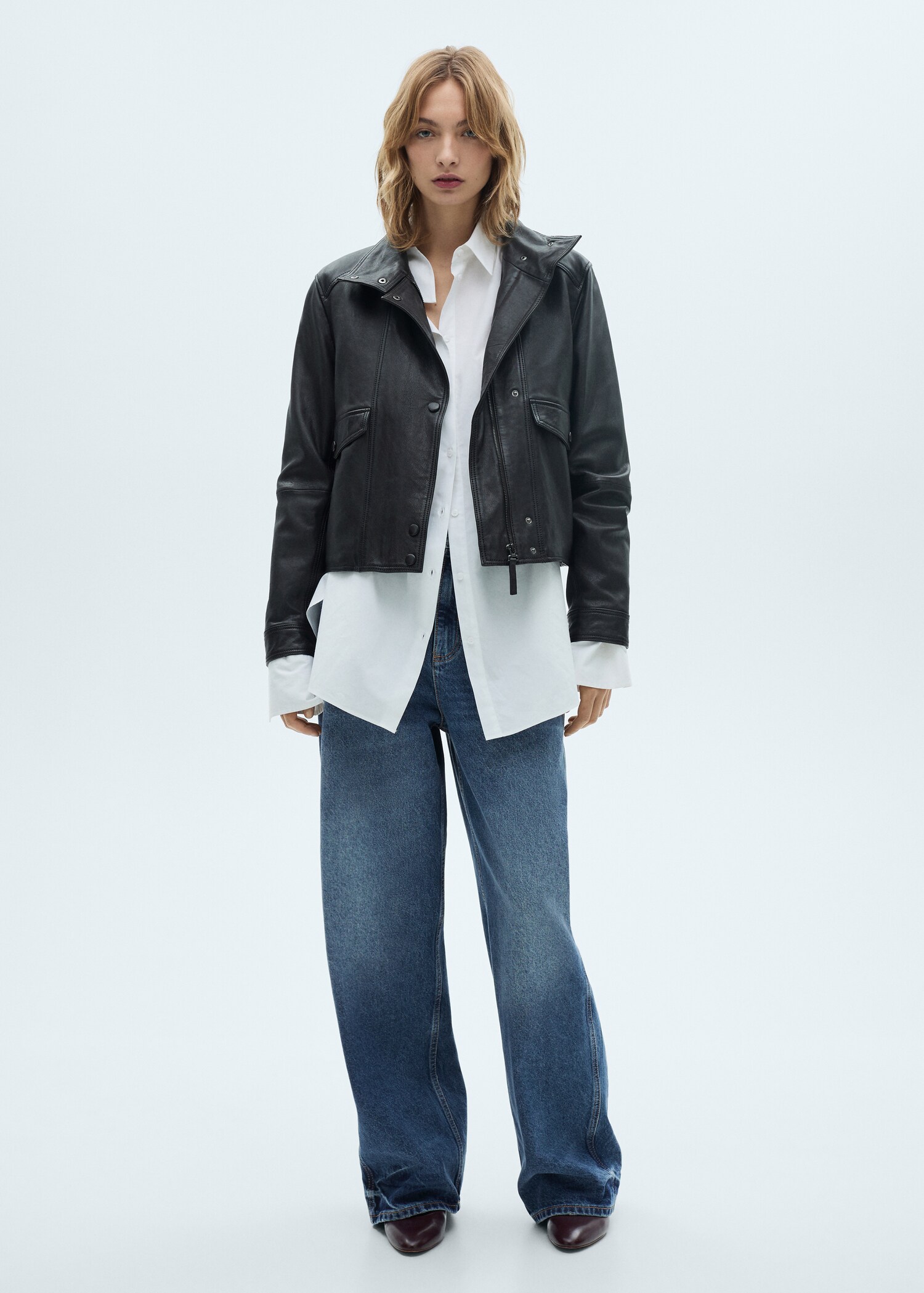 High-waist balloon jeans - General plane