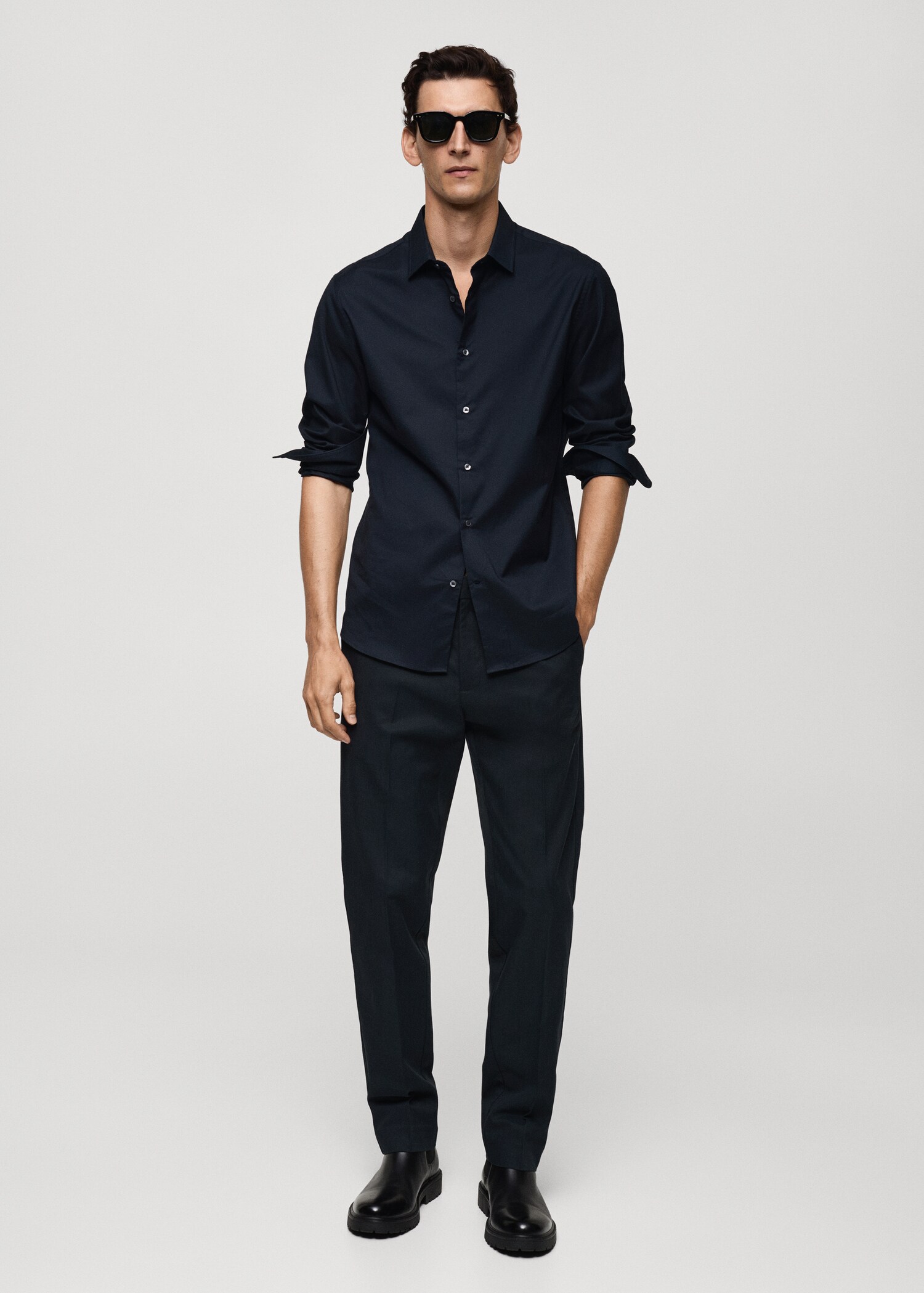 Camisa 100% algodón twill regular fit - Plano general