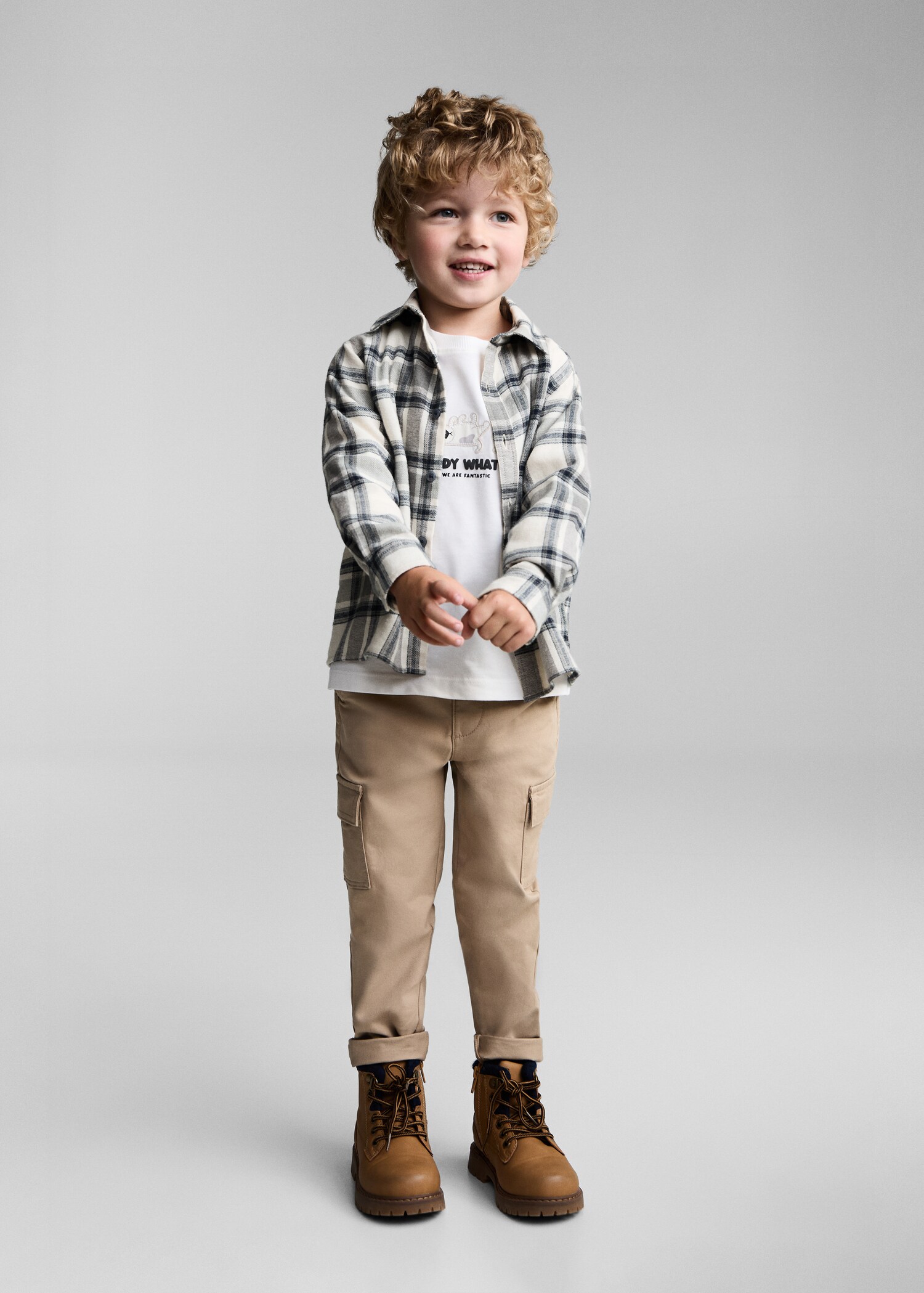 Check cotton shirt - General plane