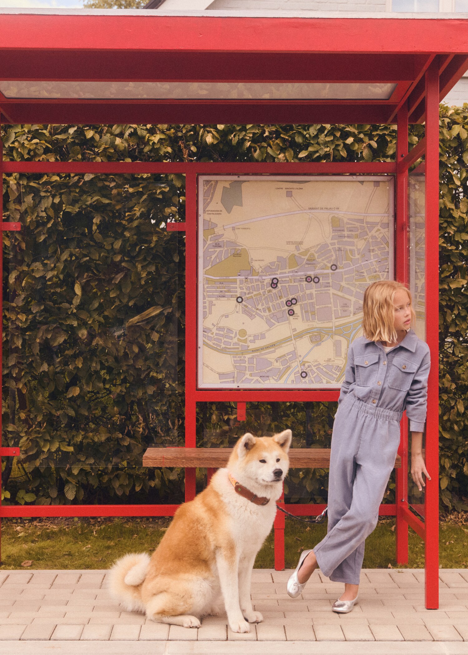 Lang jumpsuit i cord - Total bildeutsnitt