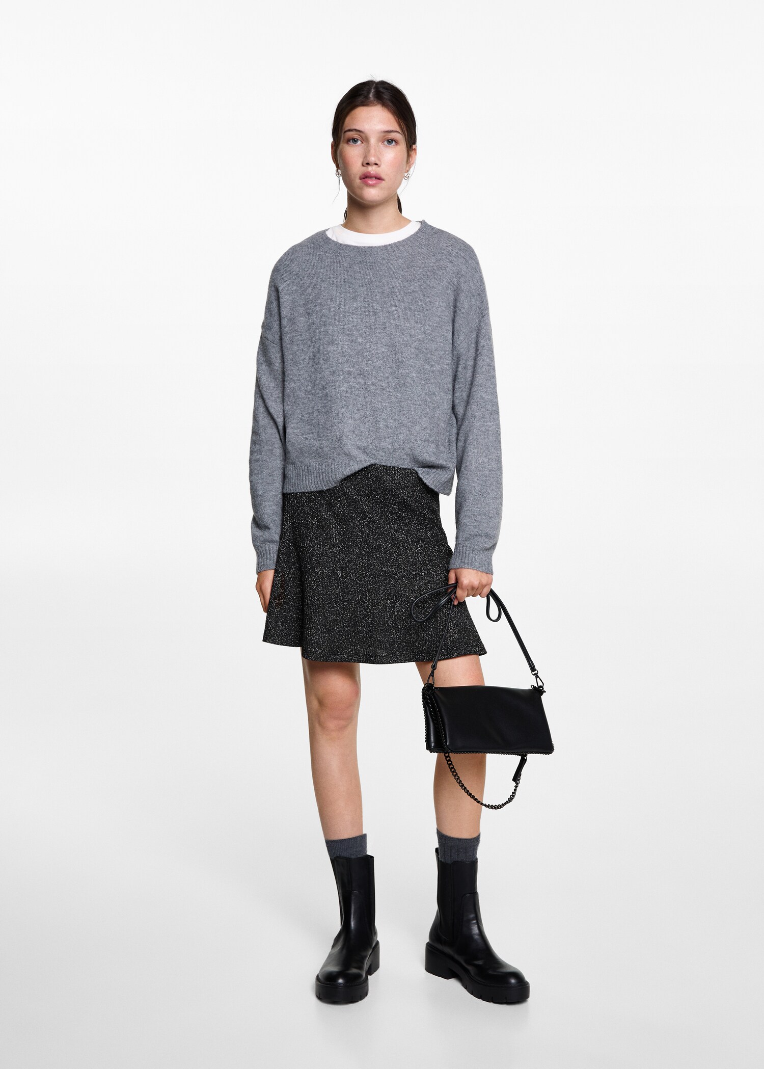 Lurex knitted skirt - General plane