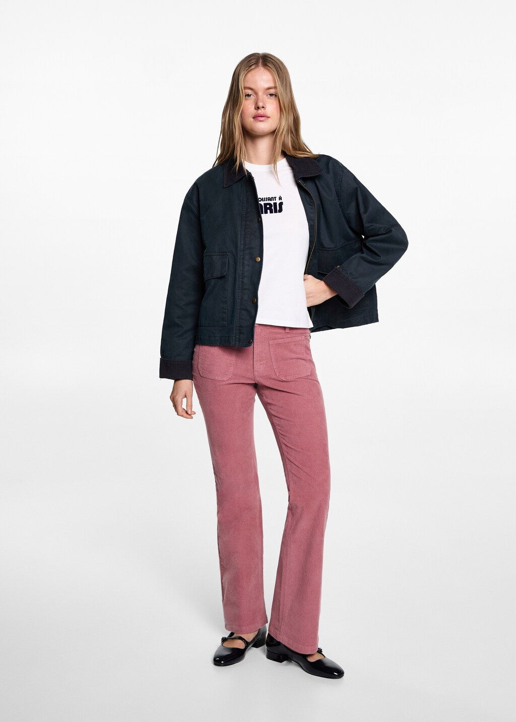 Pantalon flare pana hotsell