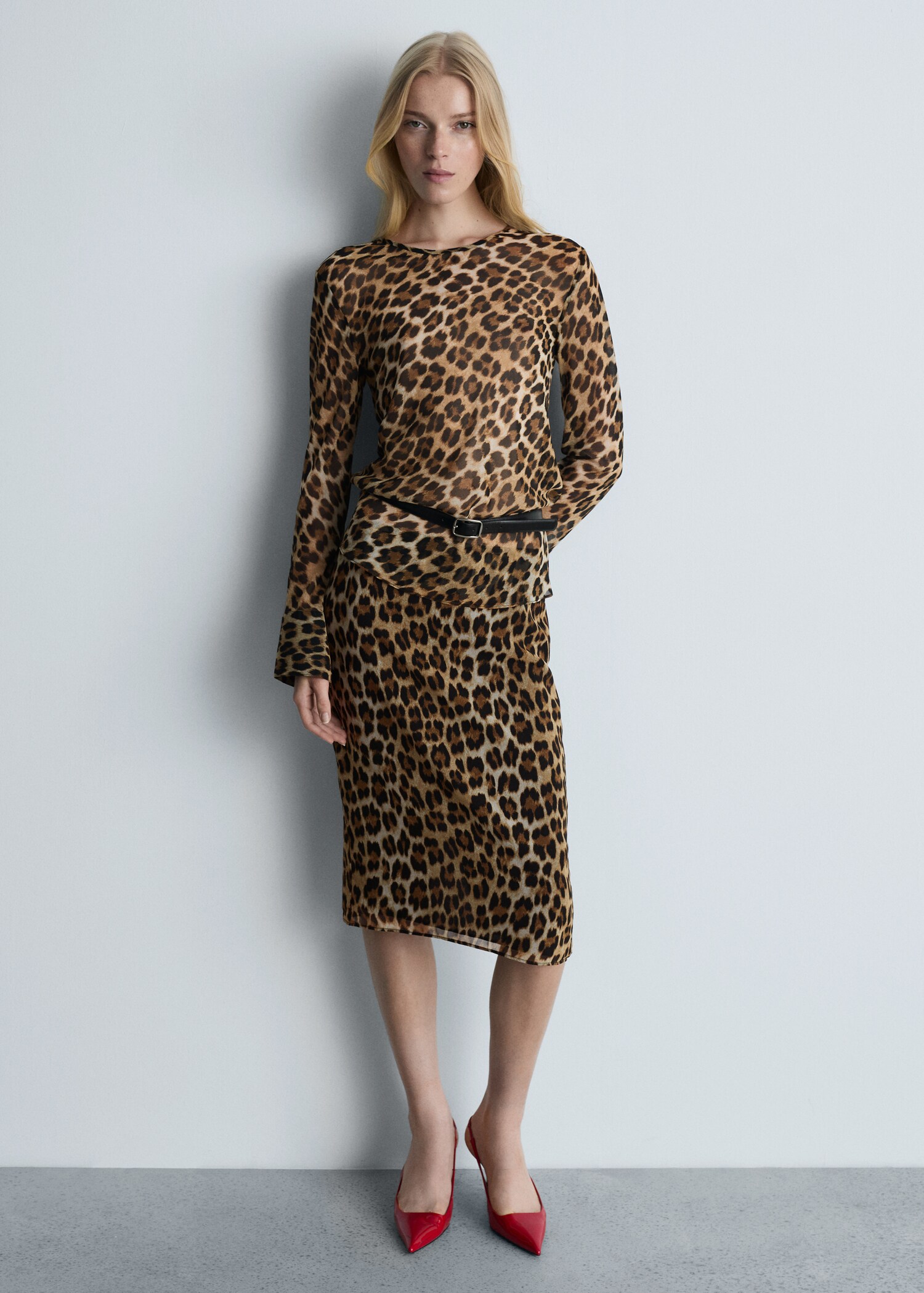 Blusa estampado leopardo - Plano general