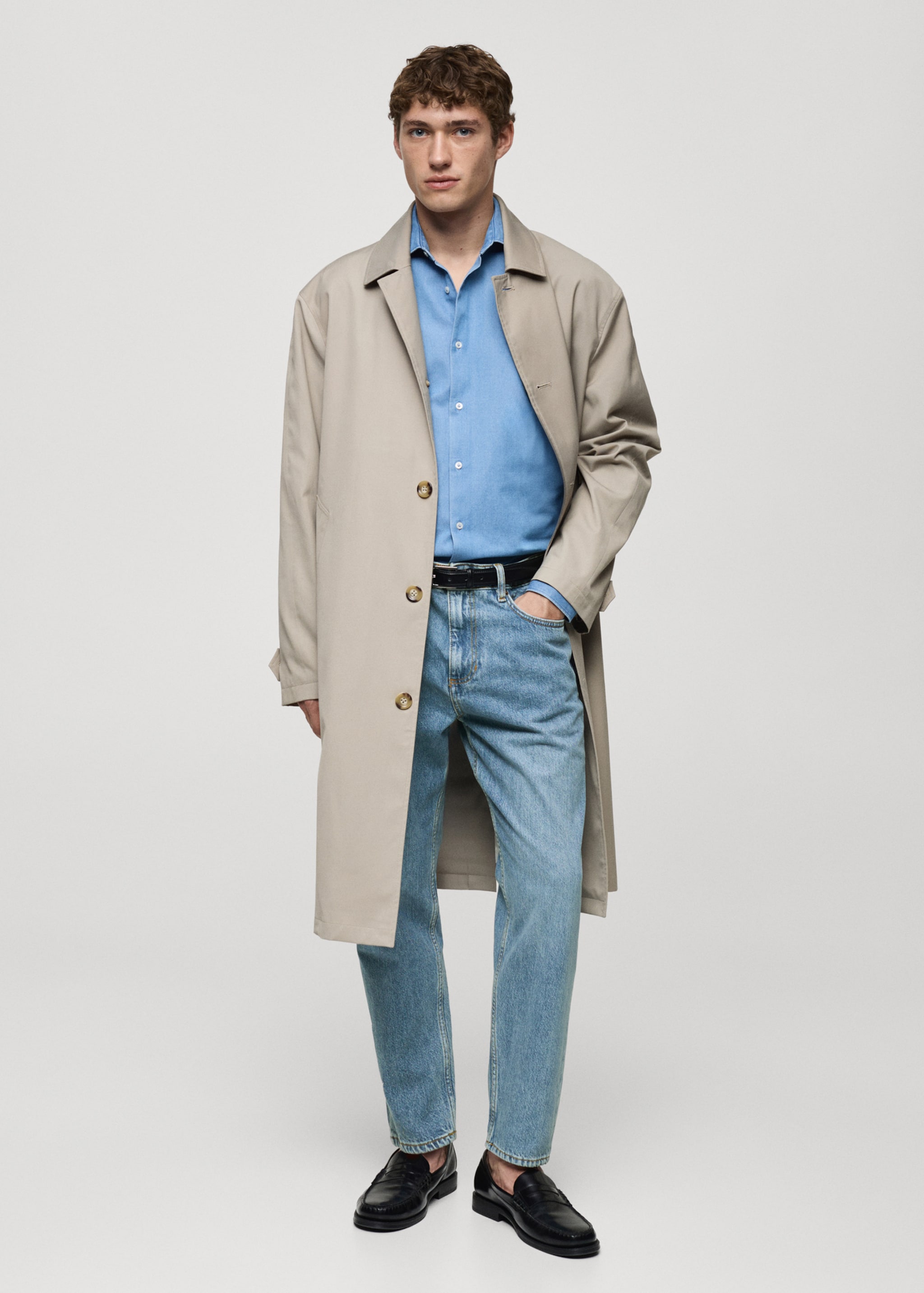 Jeans tapered-fit lavado claro - Plano general