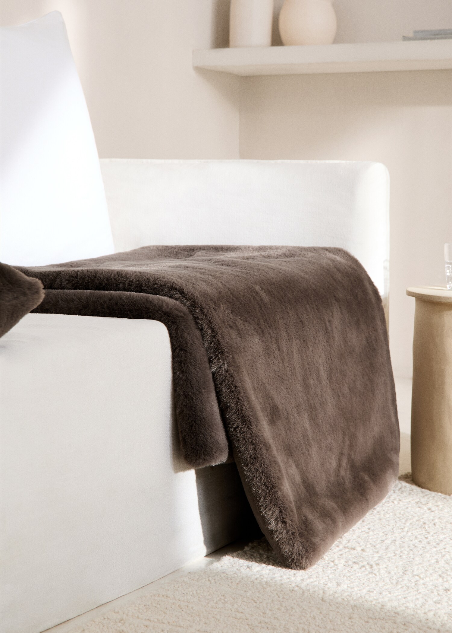 Fur-effect effect blanket 130x180cm - General plane