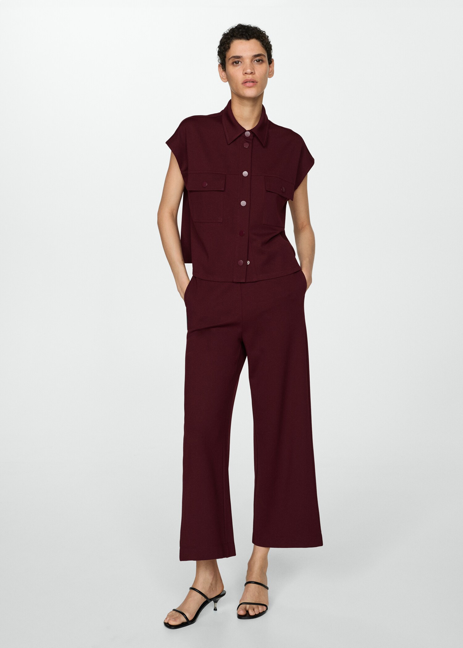 Knitted culotte trousers - General plane
