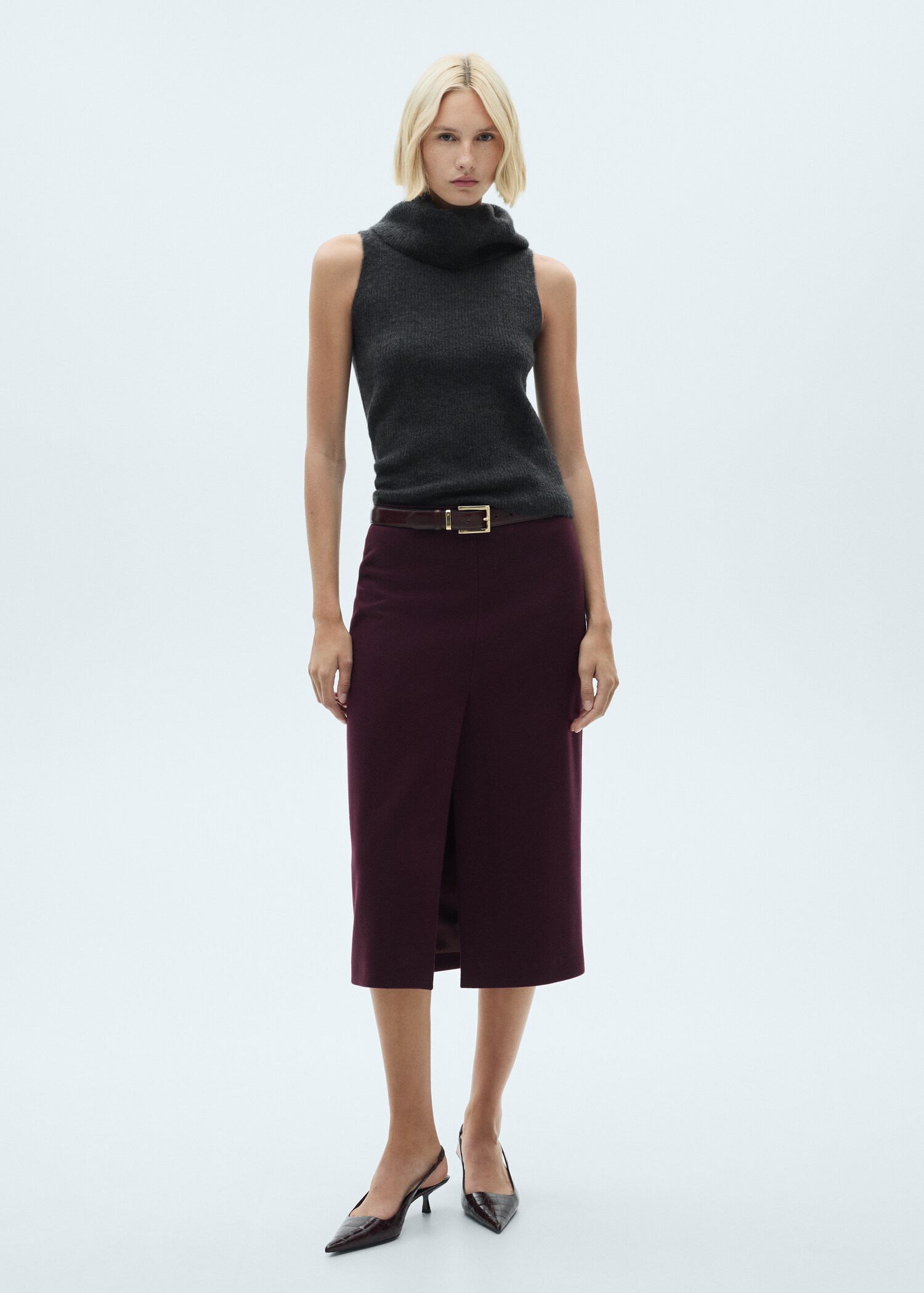 Turtleneck knitted top - General plane