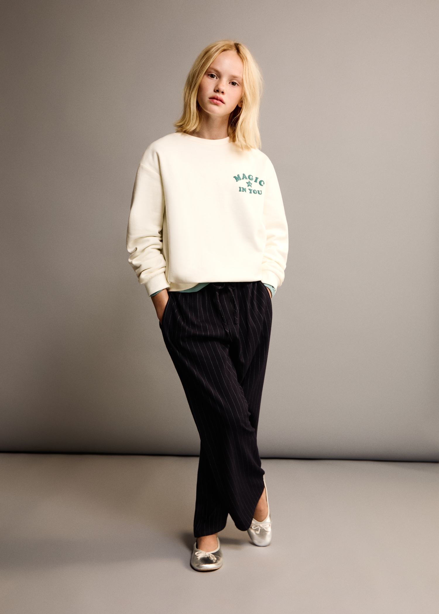 Sweat-shirt coton imprimé - Plan général