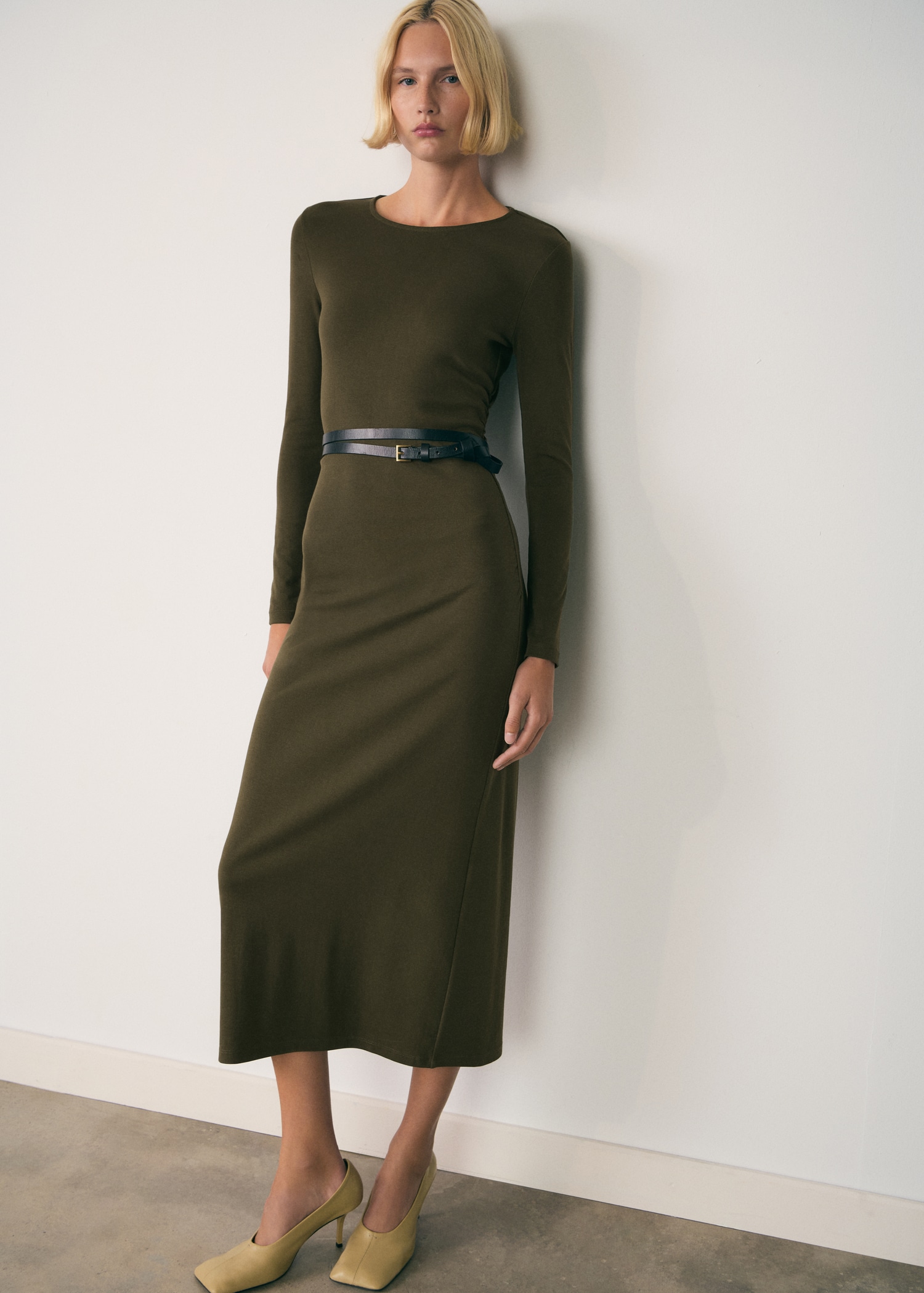 Cotton midi dress - General plane