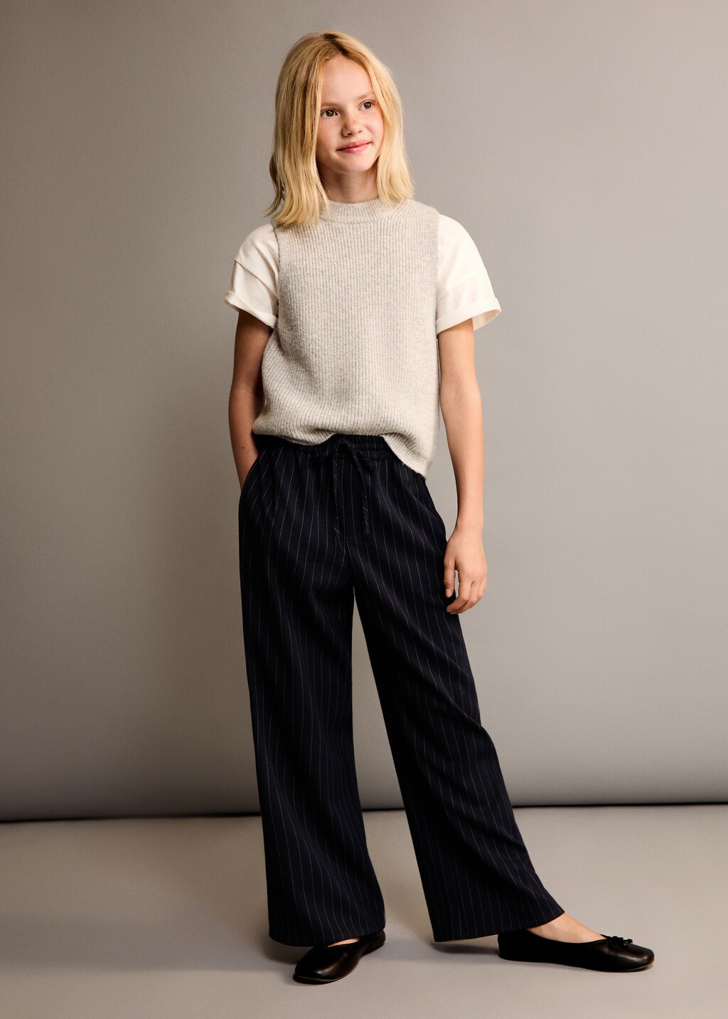 Straight striped pants Kids MANGO USA