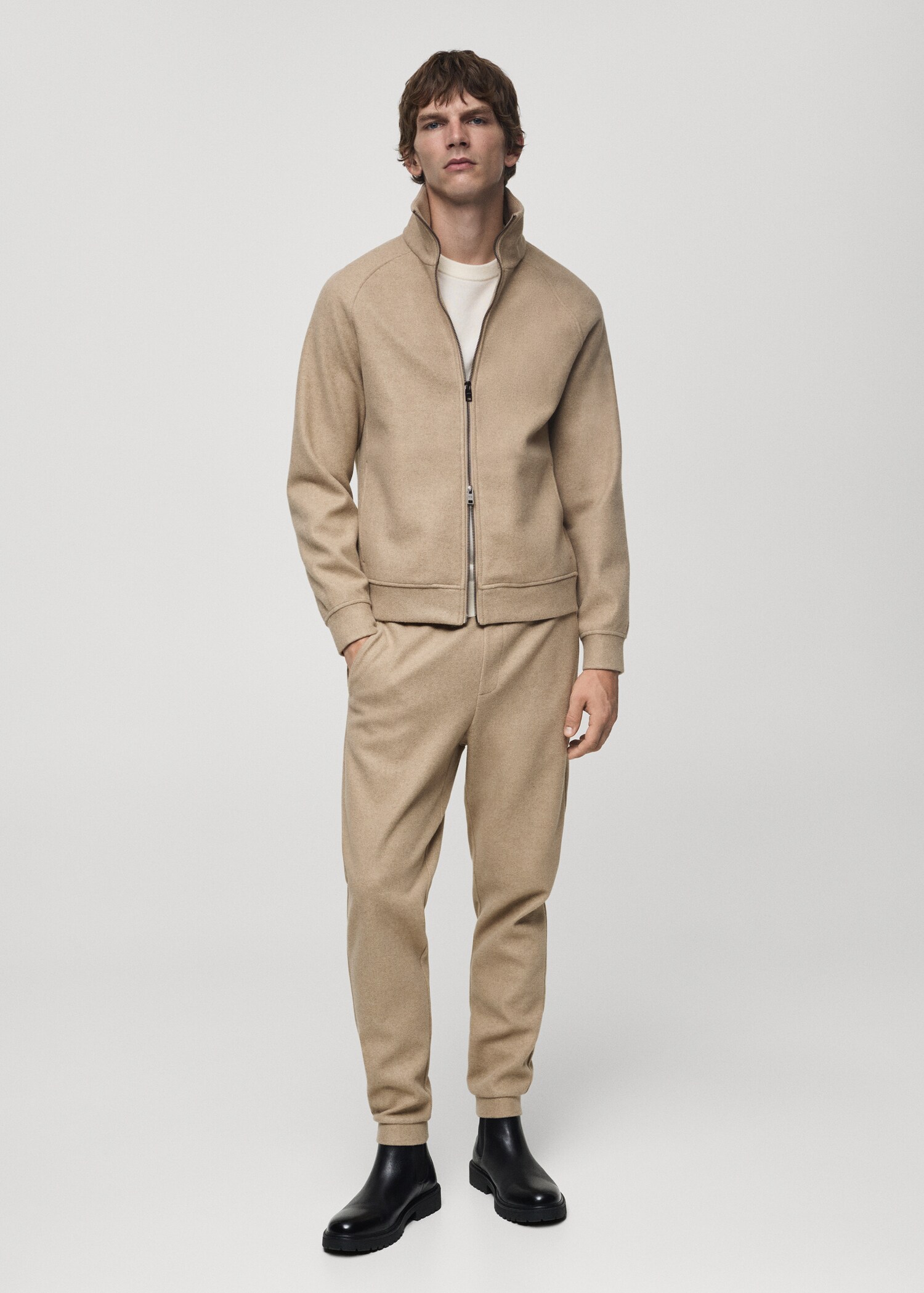 Regular-fit jacket with zip - General plane