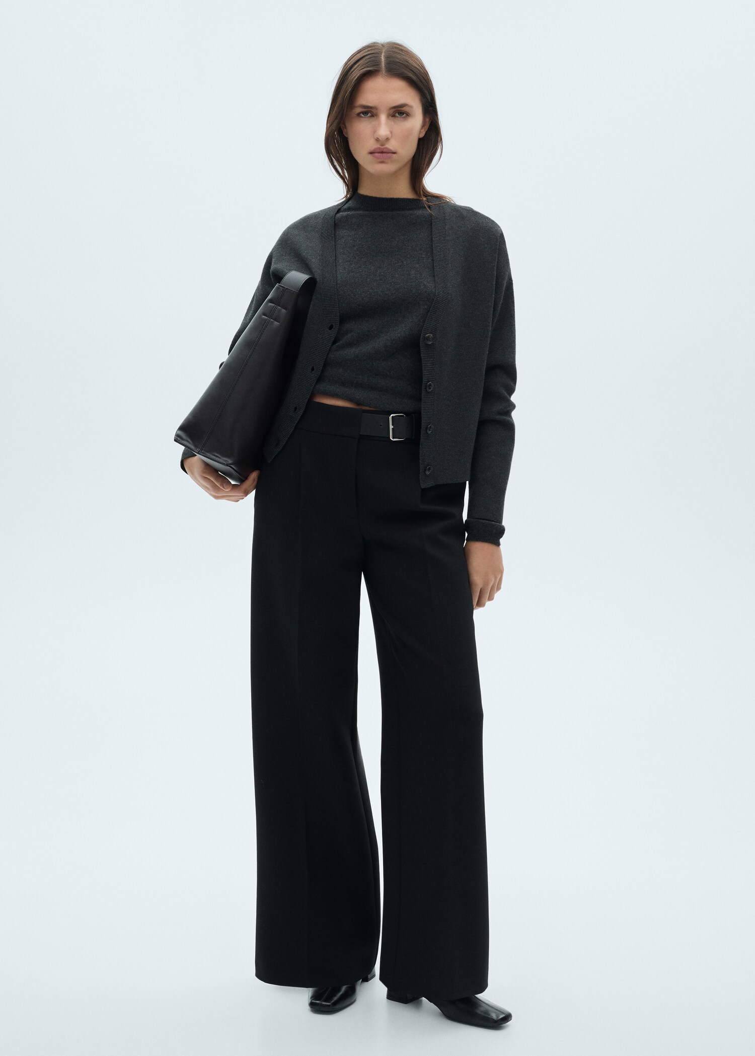 Belt straight-fit trousers - General plane
