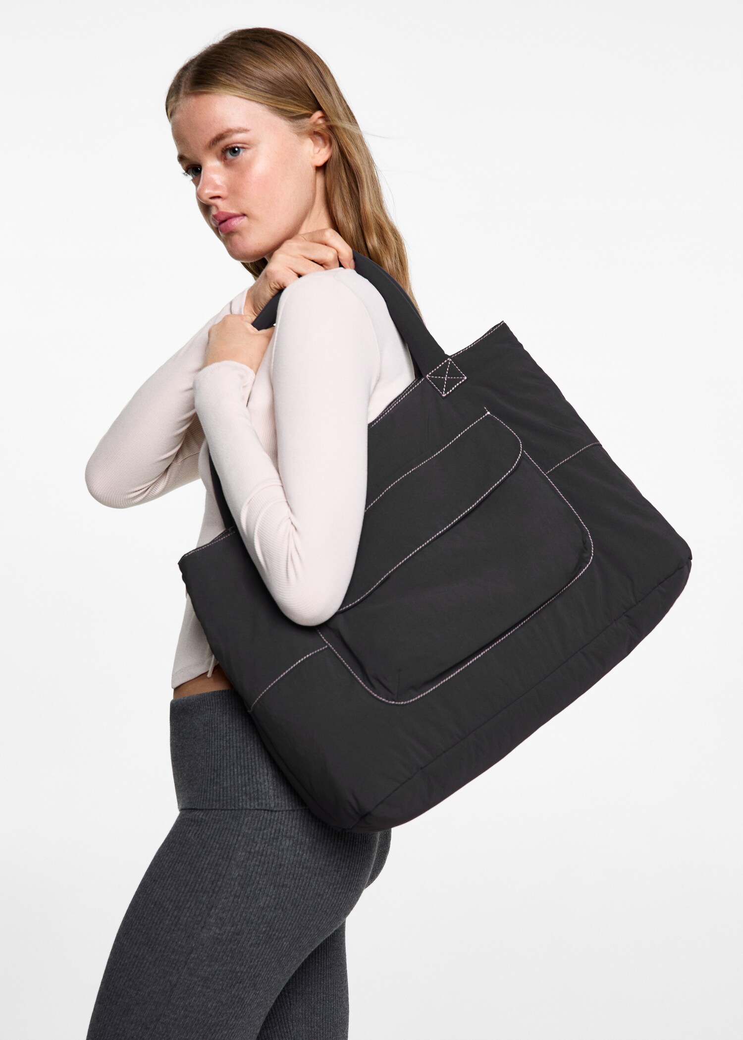 Kapitone shopper çanta - Genel plan