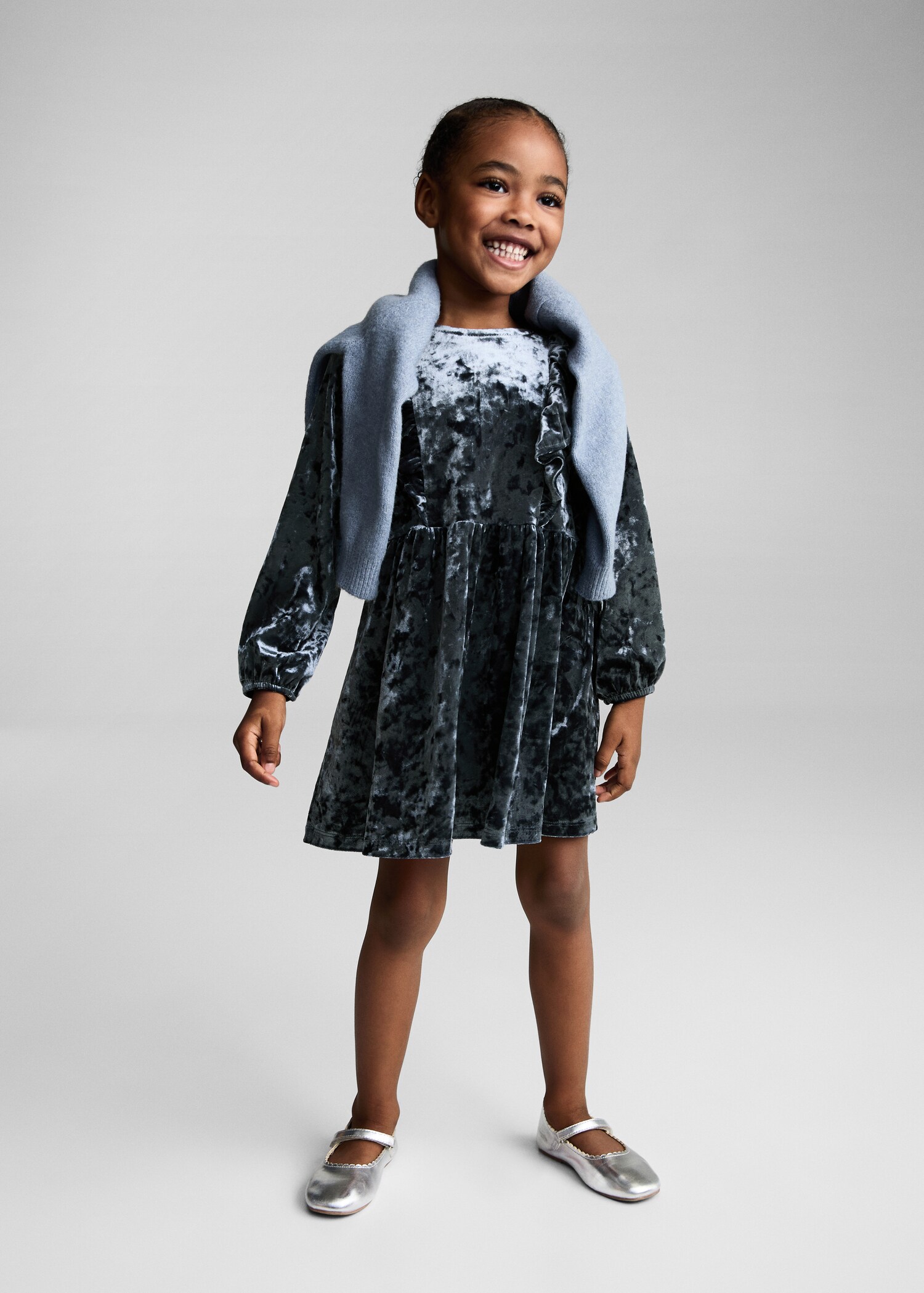 Robe velours volantée - Plan général
