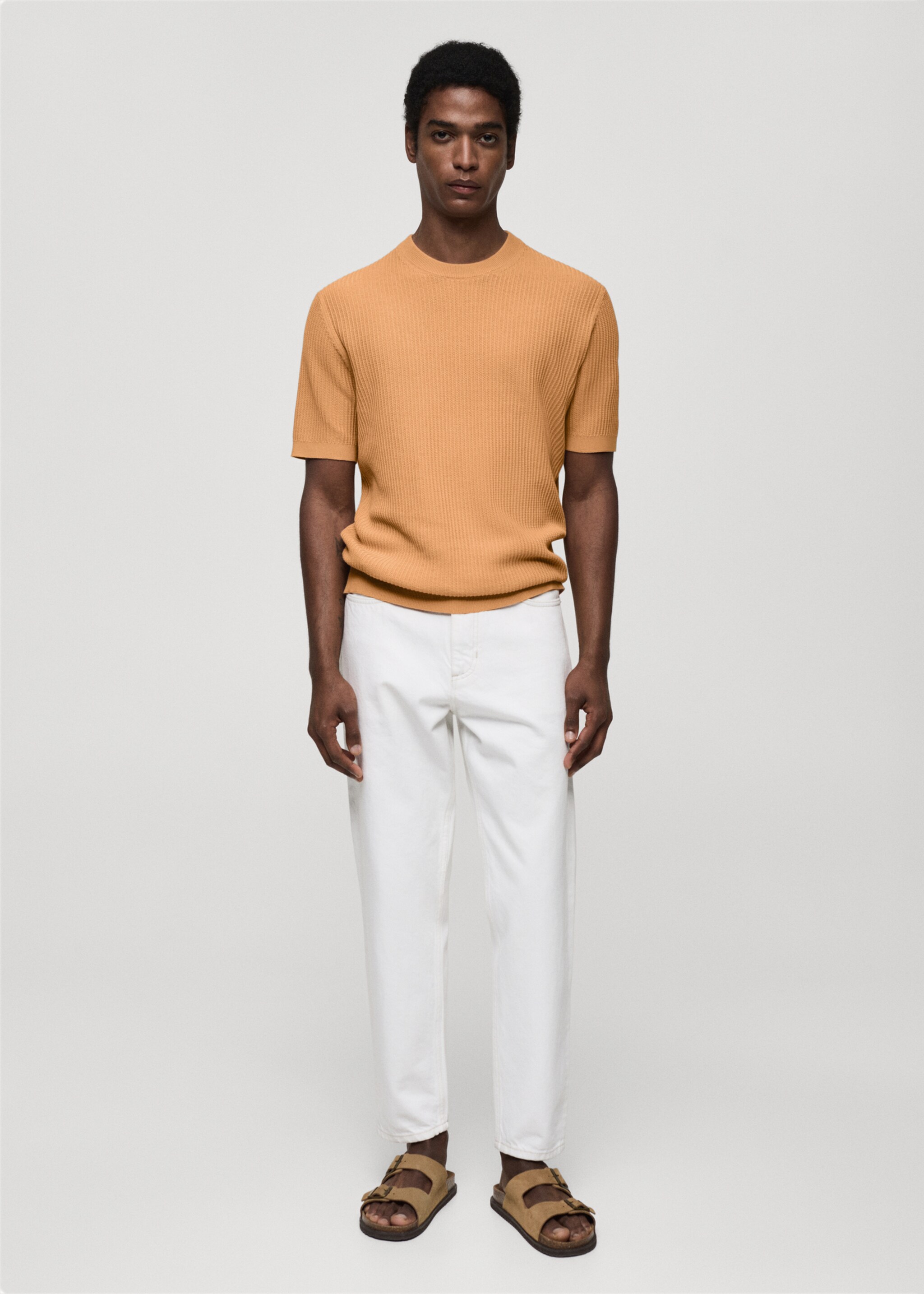 Ribbed  knit t-shirt - General plane