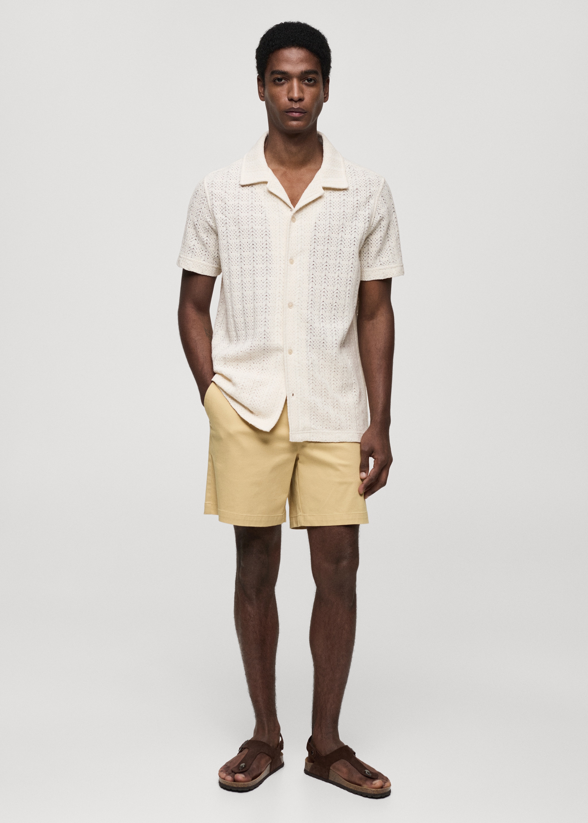 Crochet knitted shirt Men MANGO Niger