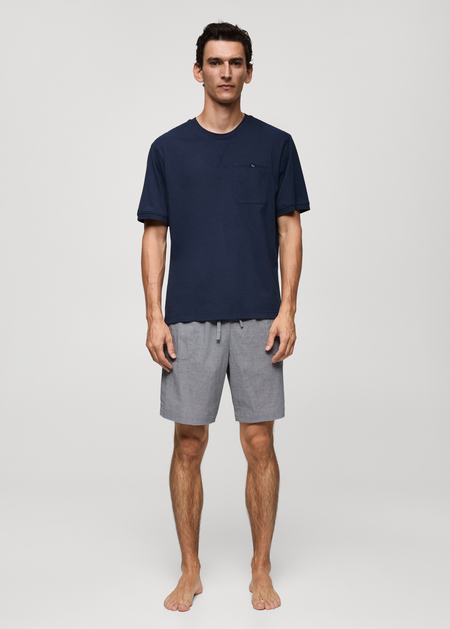 Check cotton pyjama pack - General plane